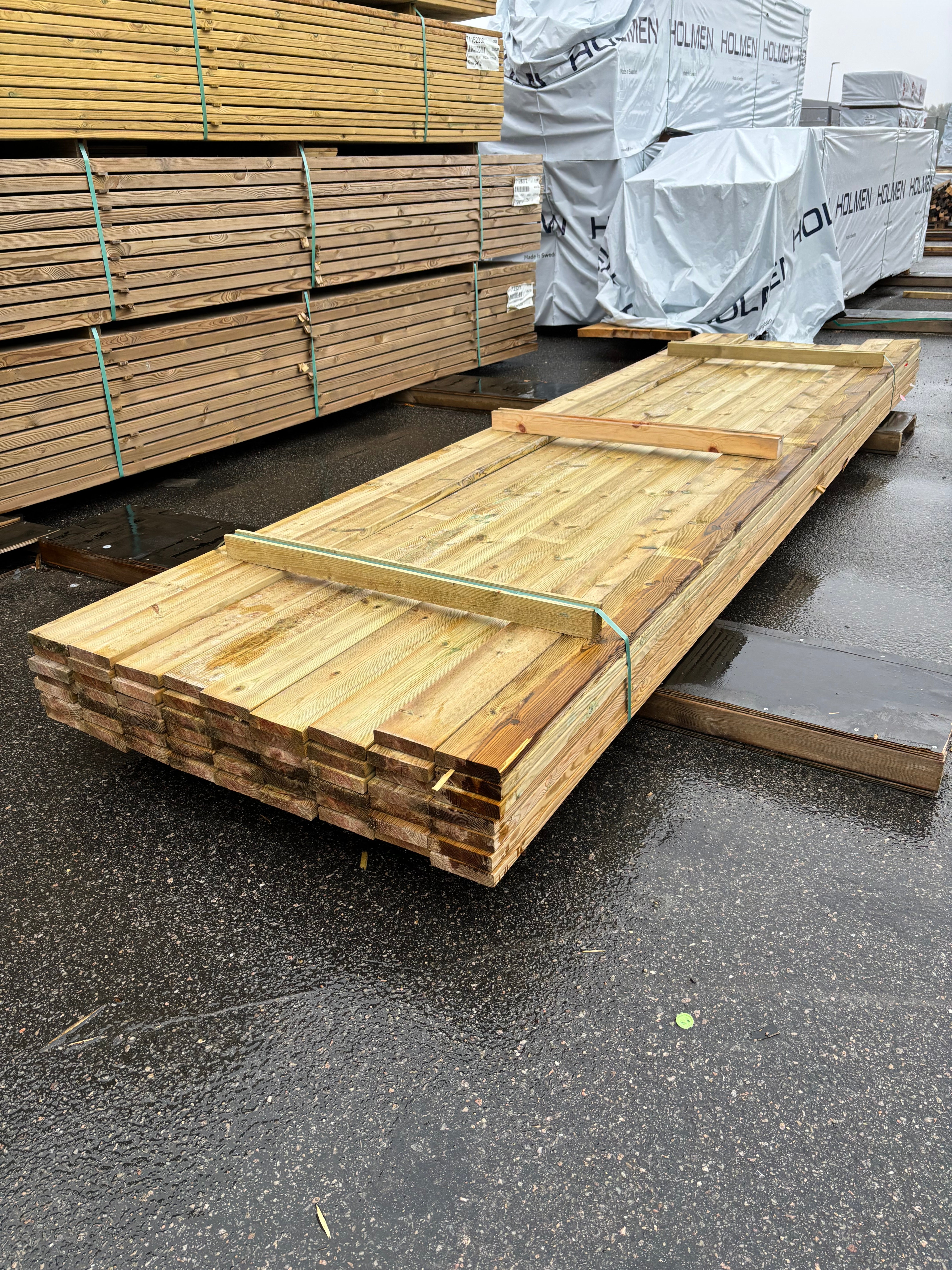 Paket Tryckimpregnerad Trall 28x120mm 4,20m 58st