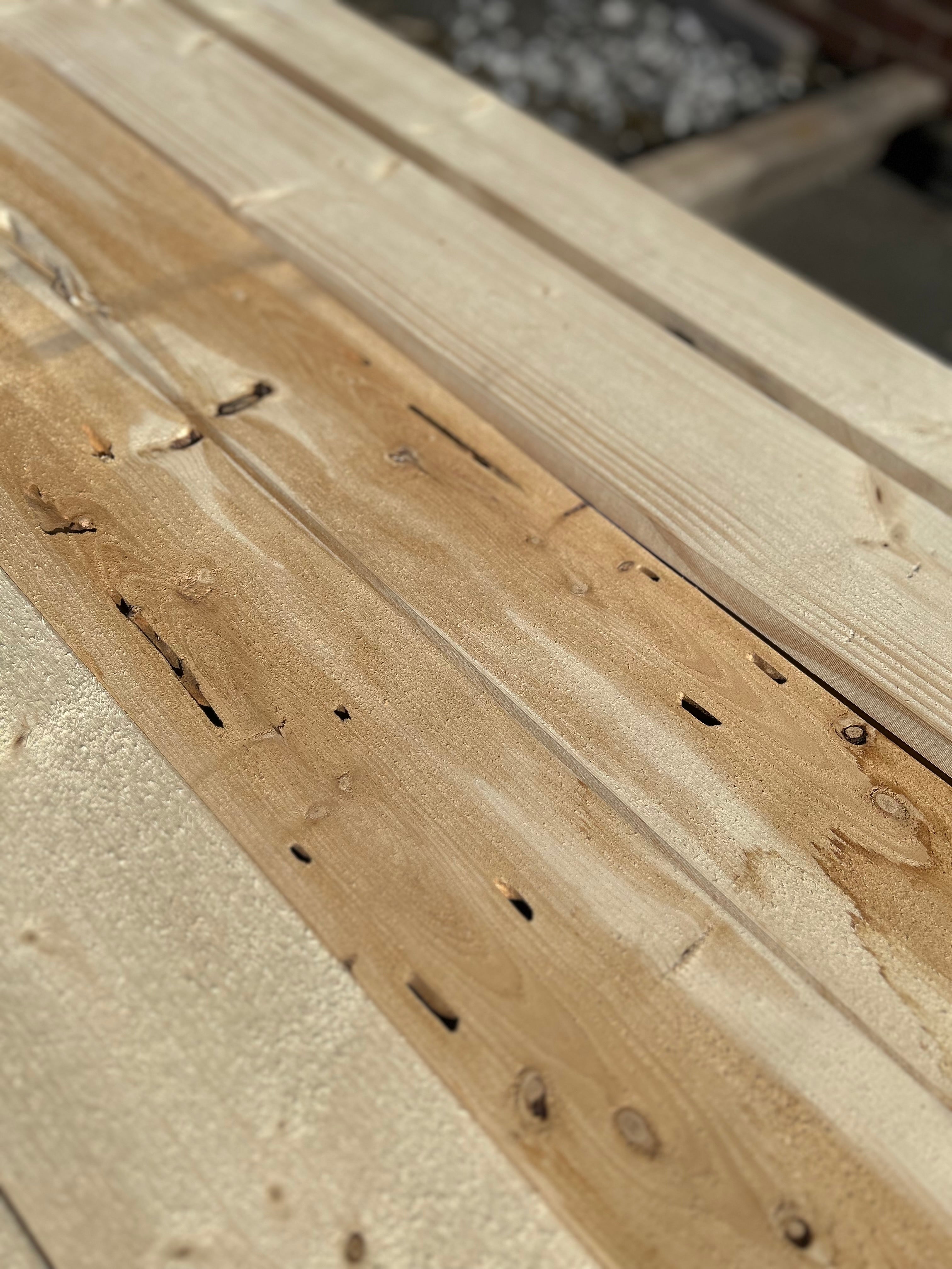 Paket Finsågad Panel 22x120mm 129st 4.20–4.80m – Andra sortering