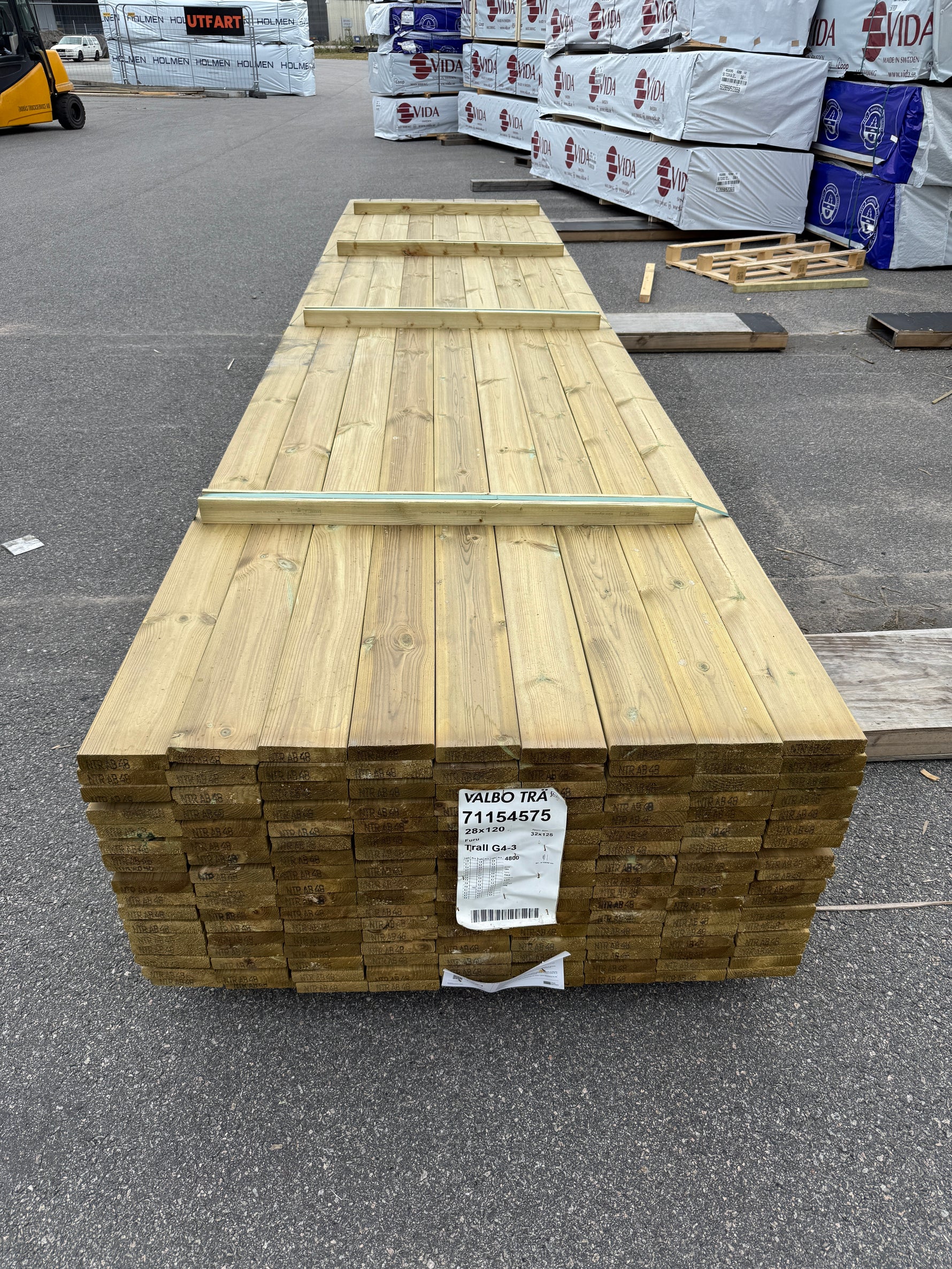 Paket Tryckimpregnerad Trall 28x120 mm – 4,80 m (G4-3)