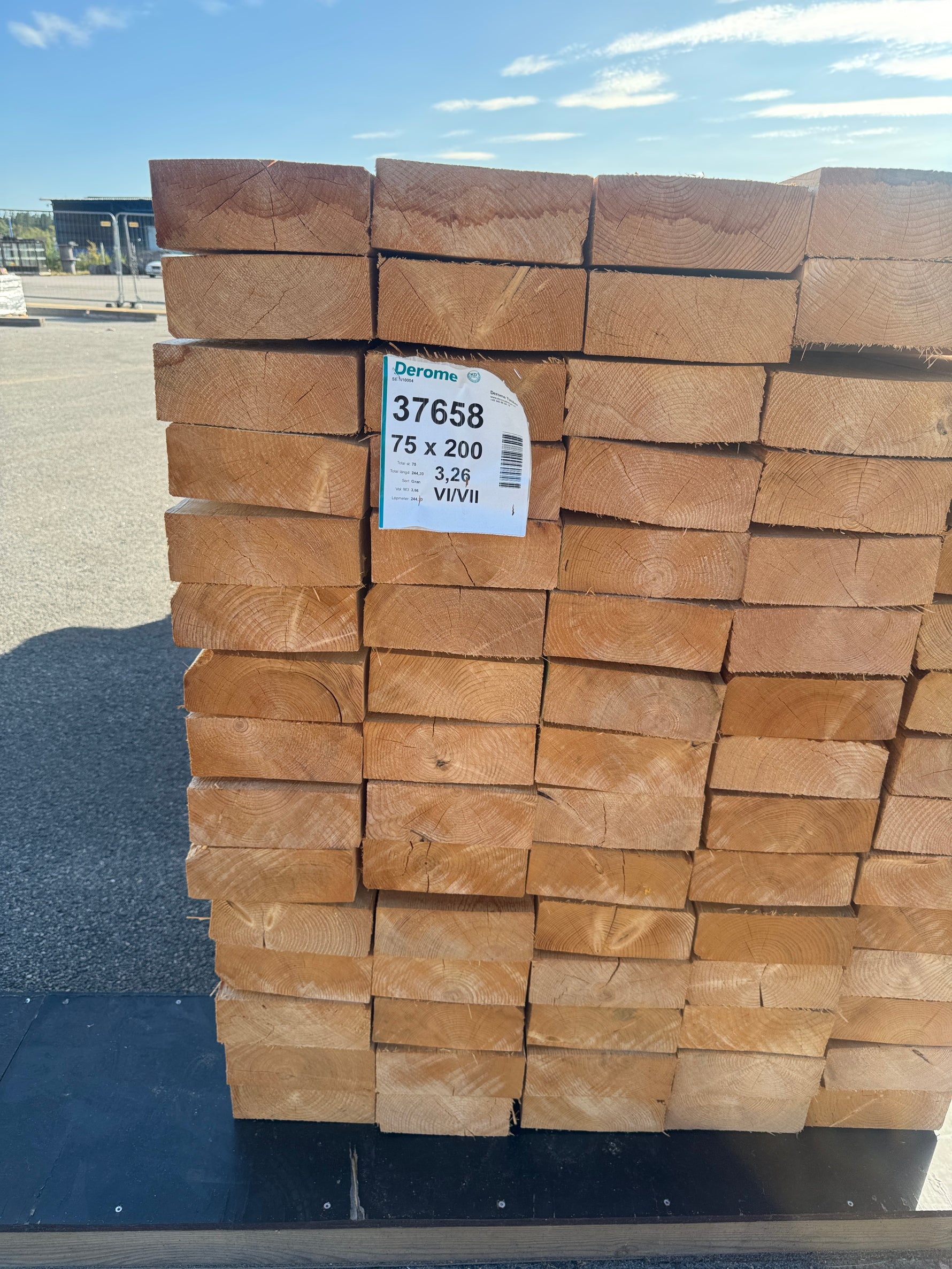 Paket Ohyvlade Reglar 75x200mm (2,70-3,90m) 75st Gran