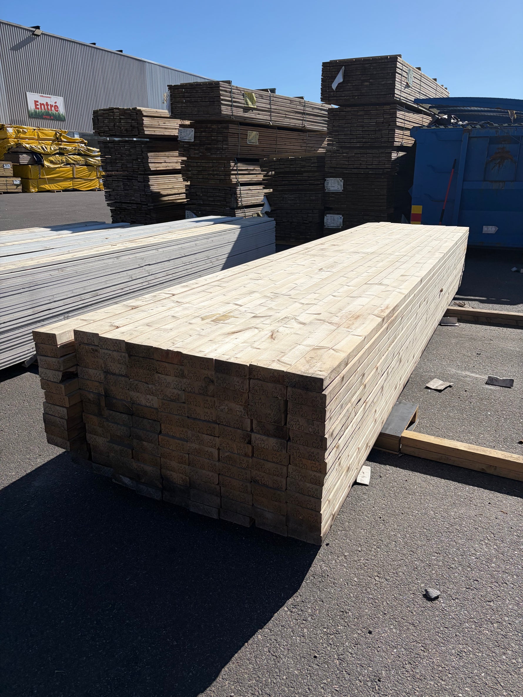 Paket Reglar 45x120mm 4,80m 117st C24 Väderbitet