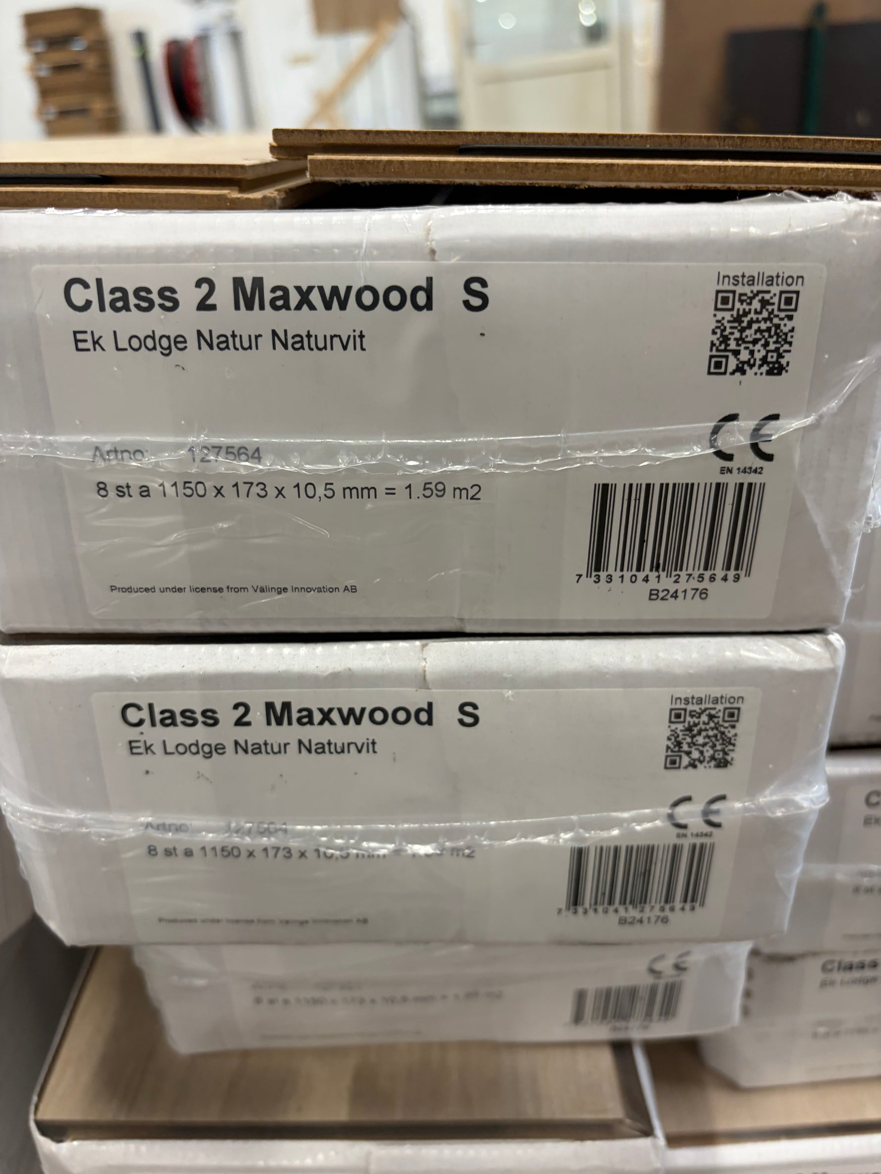 Parti golv Class 2 Maxwood S Ek Lodge Natur Naturvit – ca 34,98 kvm
