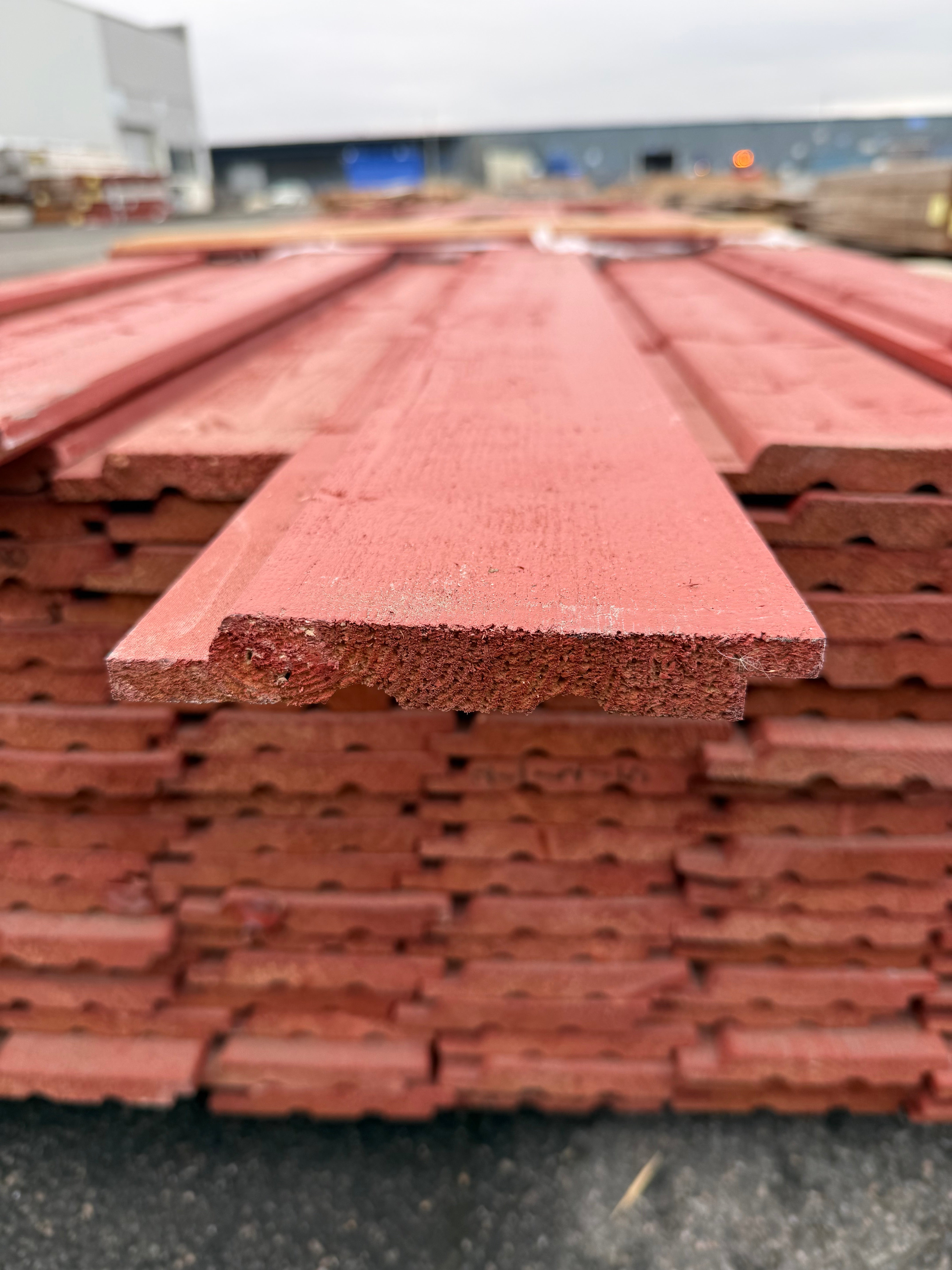 Paket Ytterpanel Falsad Enkelfas 21x147mm – 130 st (5,10 m, Brandröd)