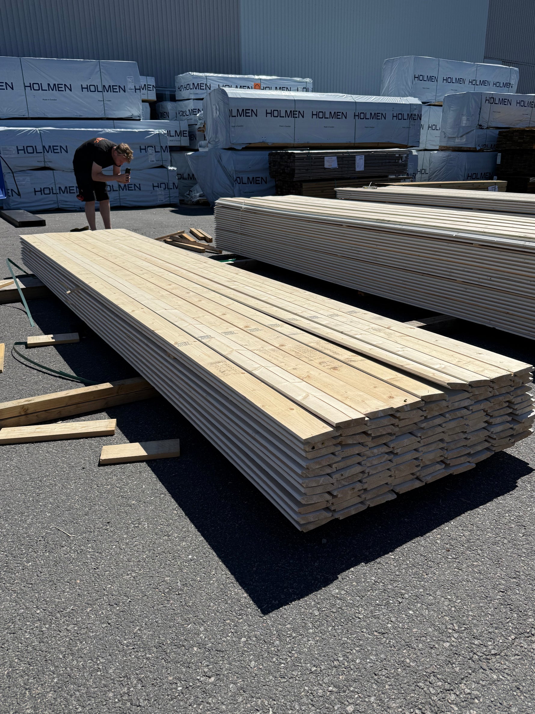 Paket Ytterpanel Enkelfas Halvspont 22x120mm, 108st 4.50m- Grundmålad