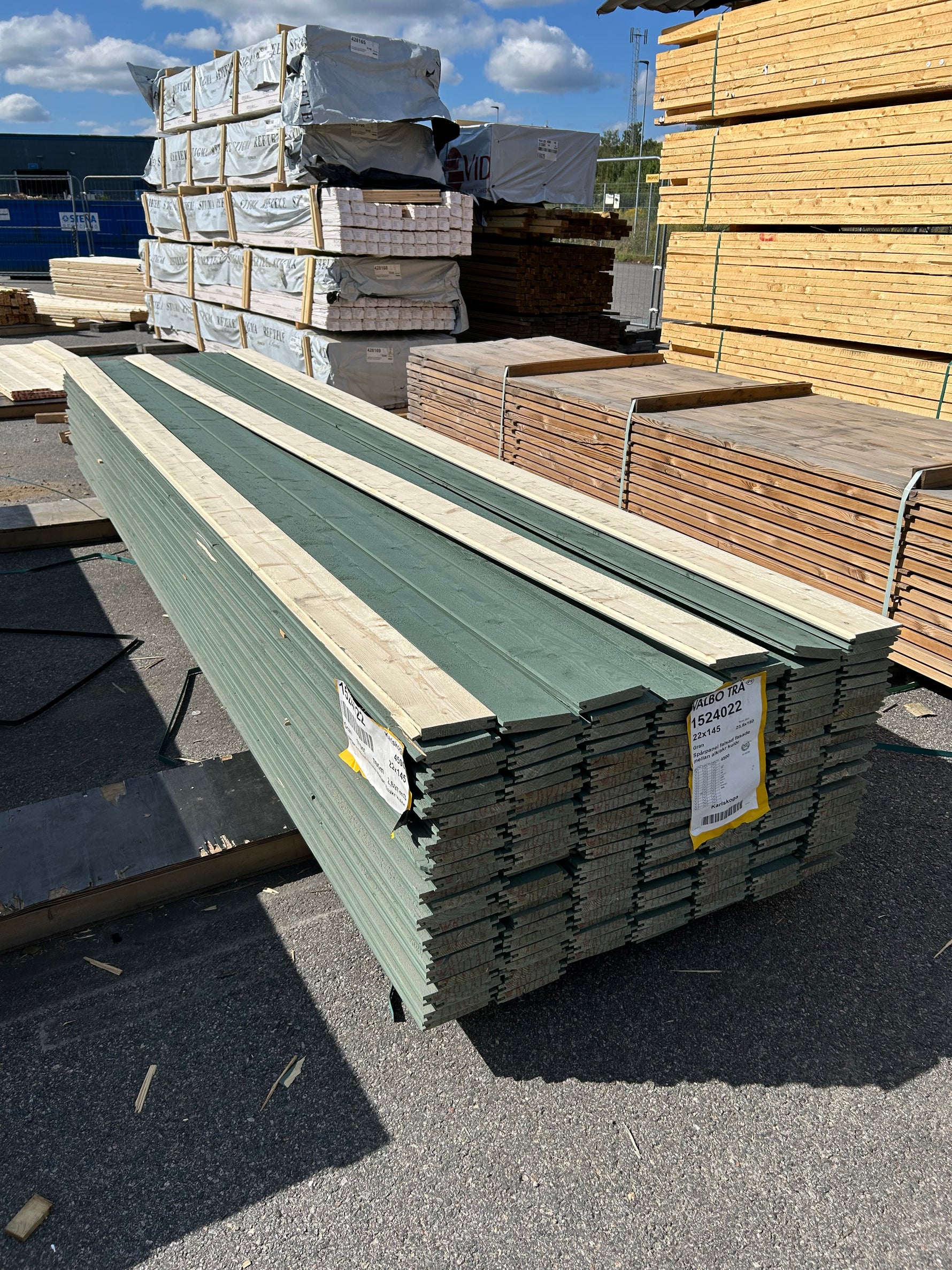 Paket Spontad Spårpanel 22x145mm 4,50m 170st Gran