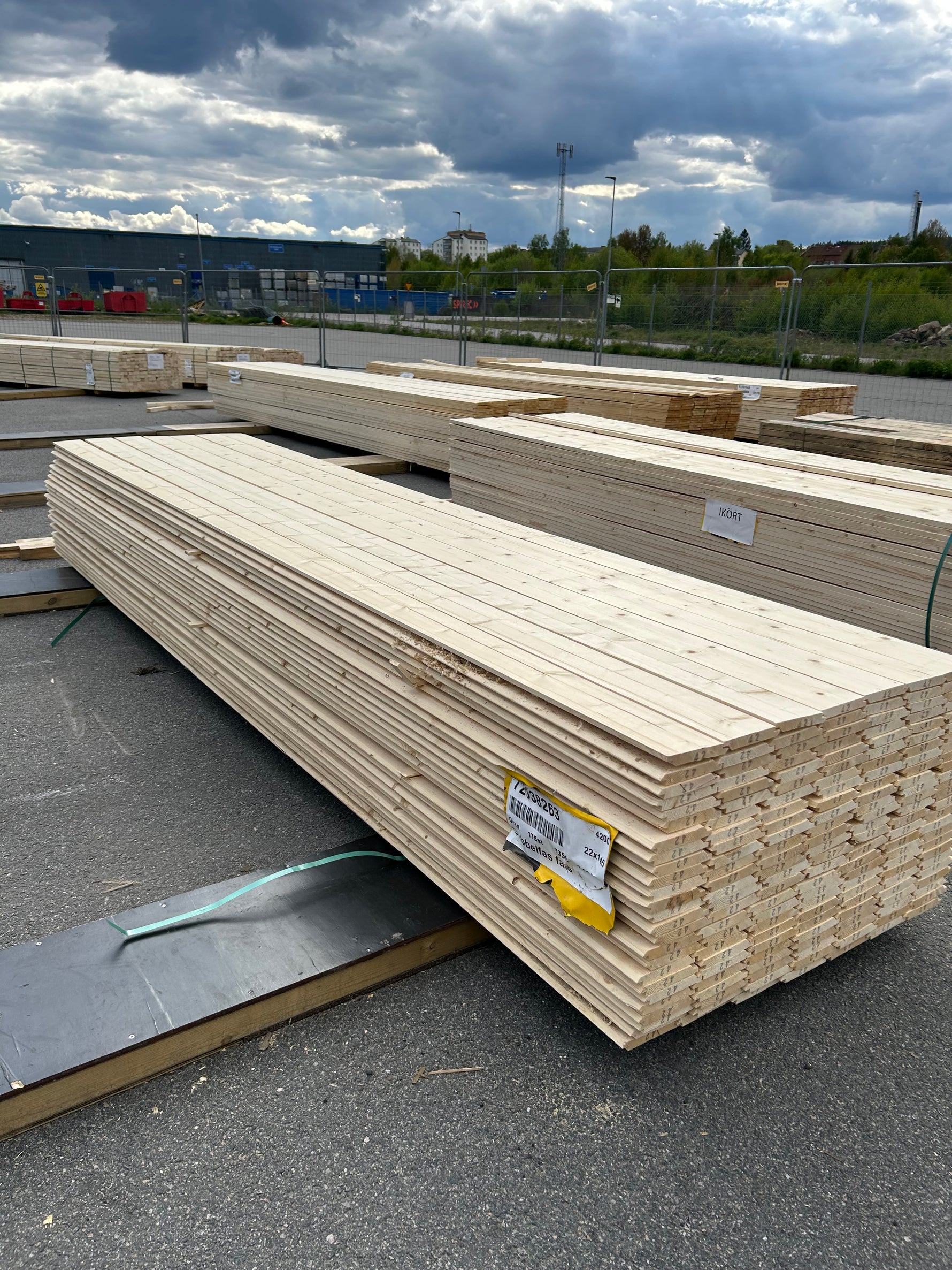 Paket Ytterpanel Dubbelfas Fals 22x145mm 4.20m – 175st (Obehandlad)