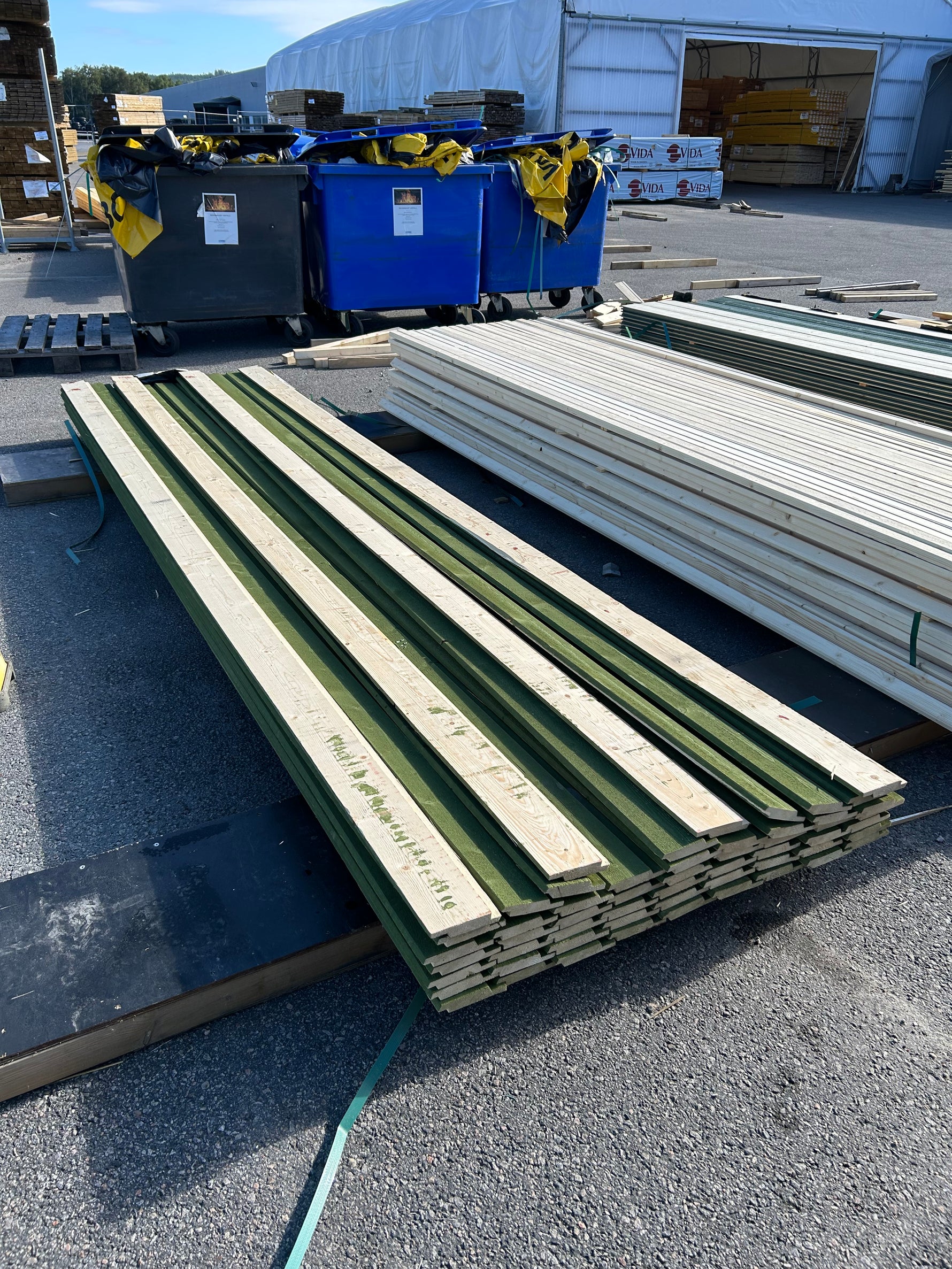 Paket Falsad Spårpanel 22x120mm 3,90m 56st (Grön Slamfärg)