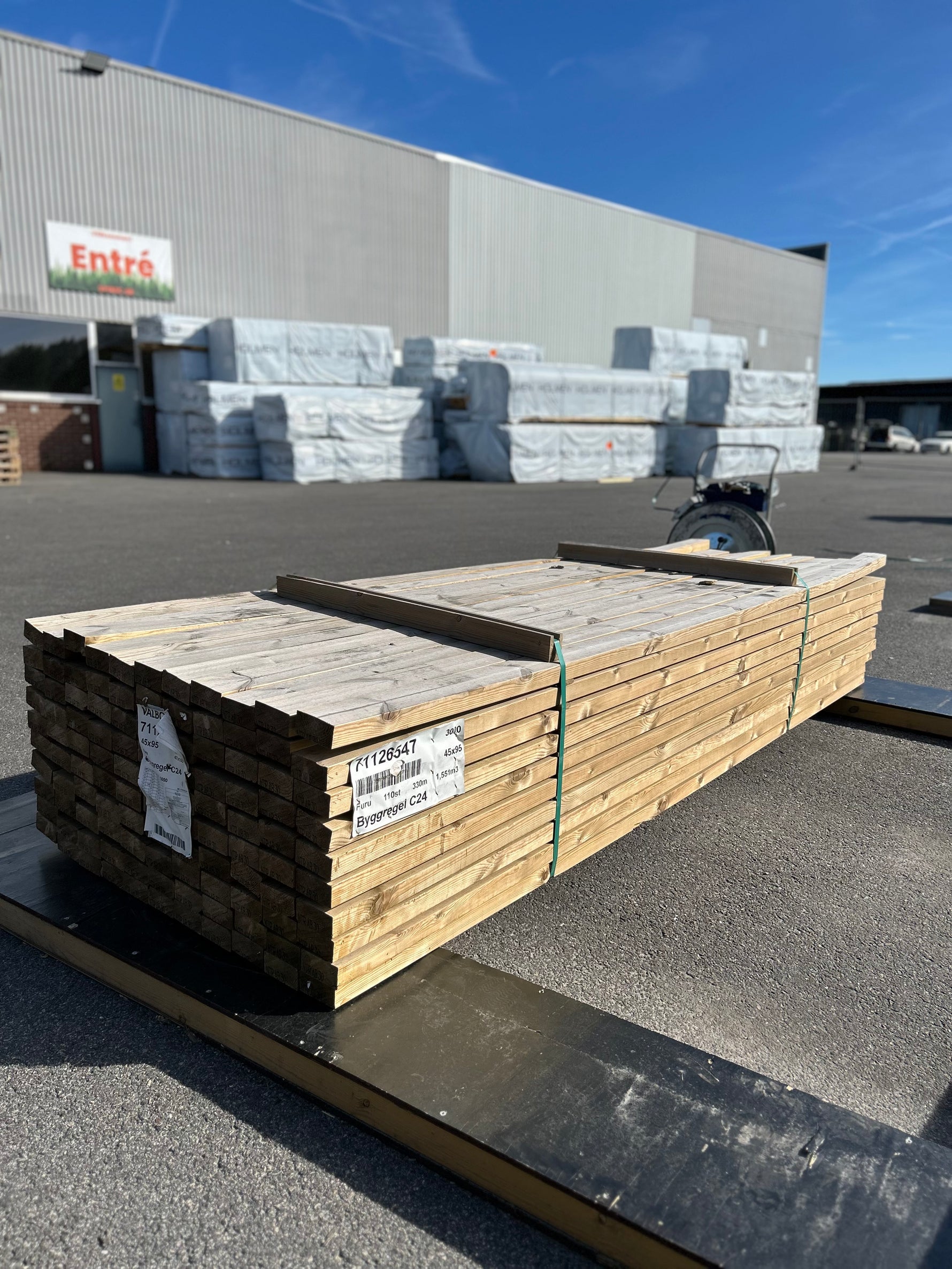 Paket Tryckimpregnerade Reglar 45x95mm, 110st 3.0m (C24)