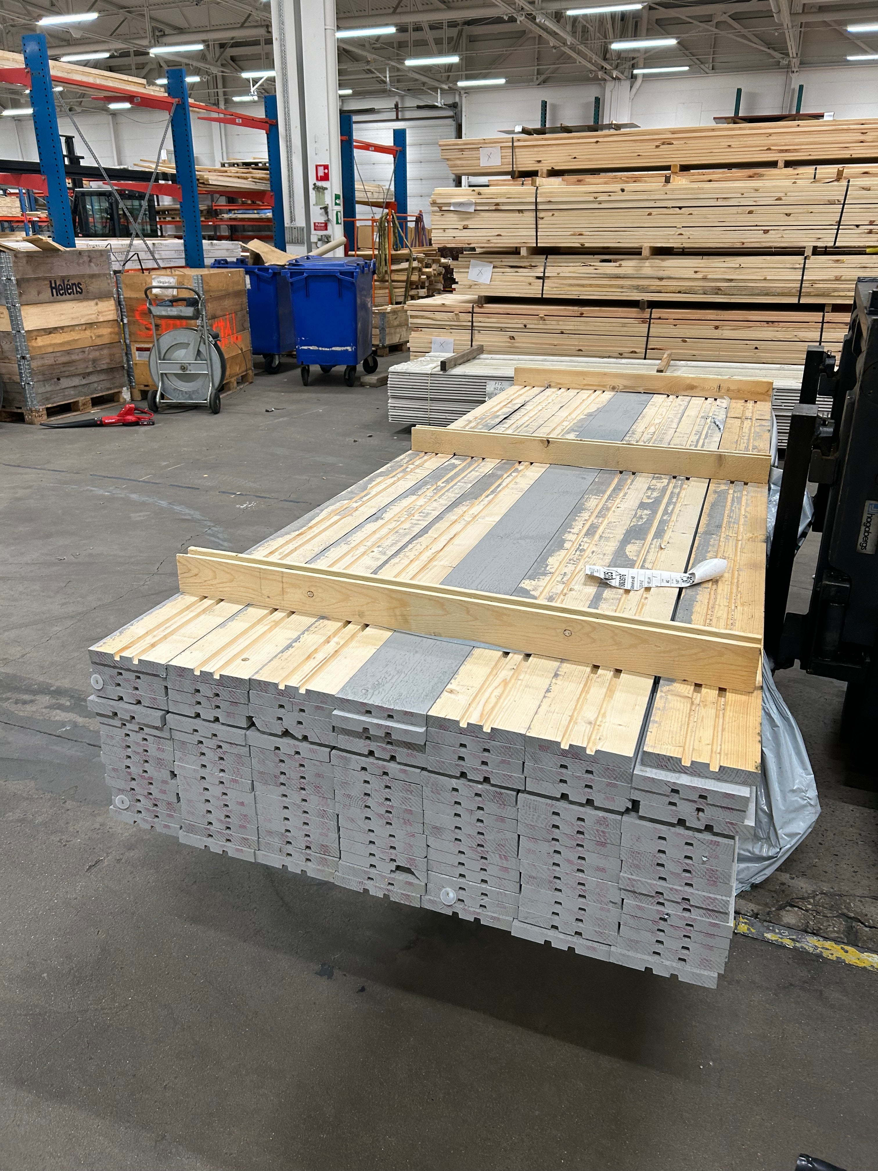 Paket Finsågad Panel 21x145 mm – 105 st (3,0 m, Målad NCS S 3000-N x2)