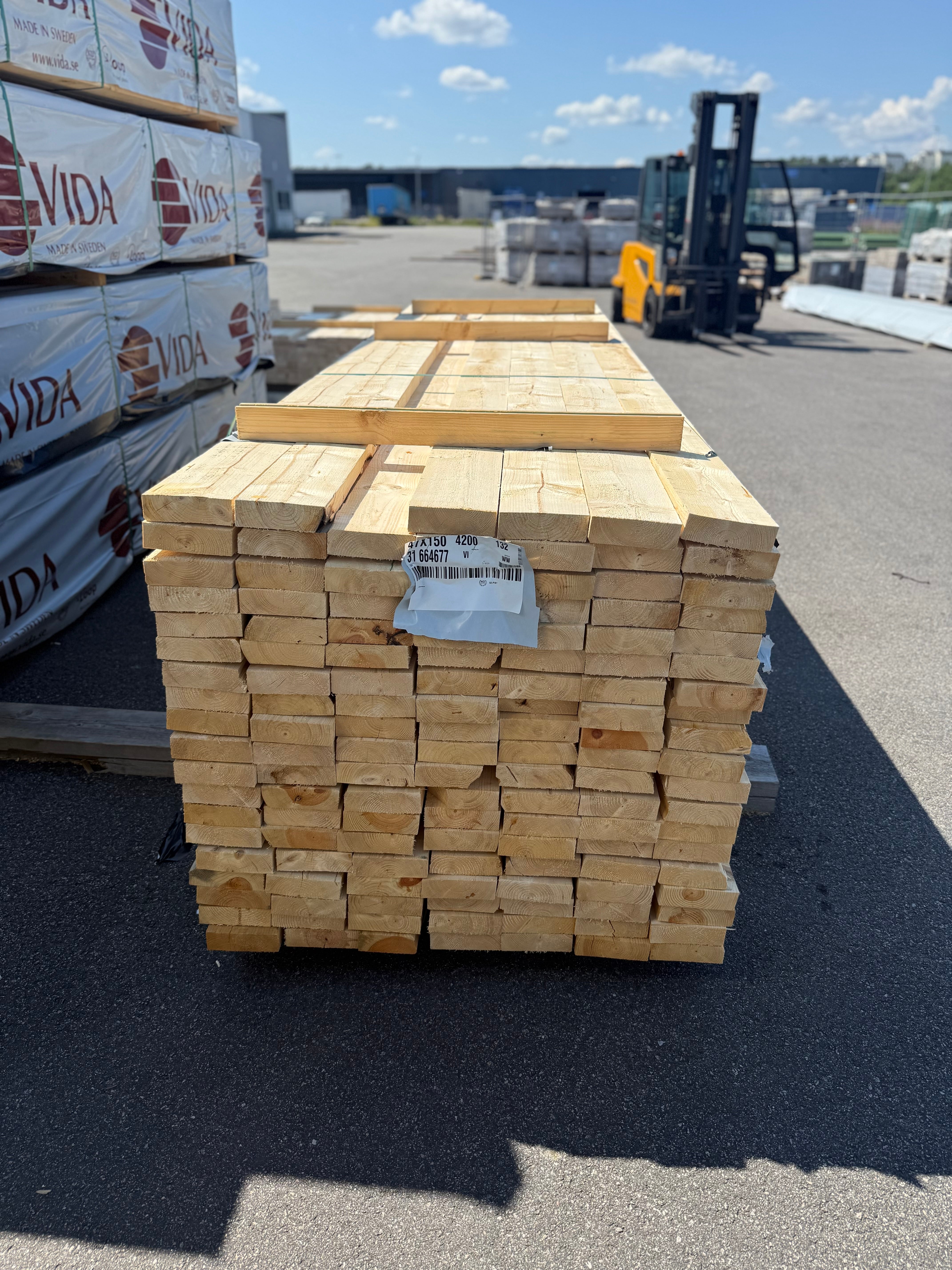Paket Ohyvlade Reglar 47x150- 4.20m 132st
