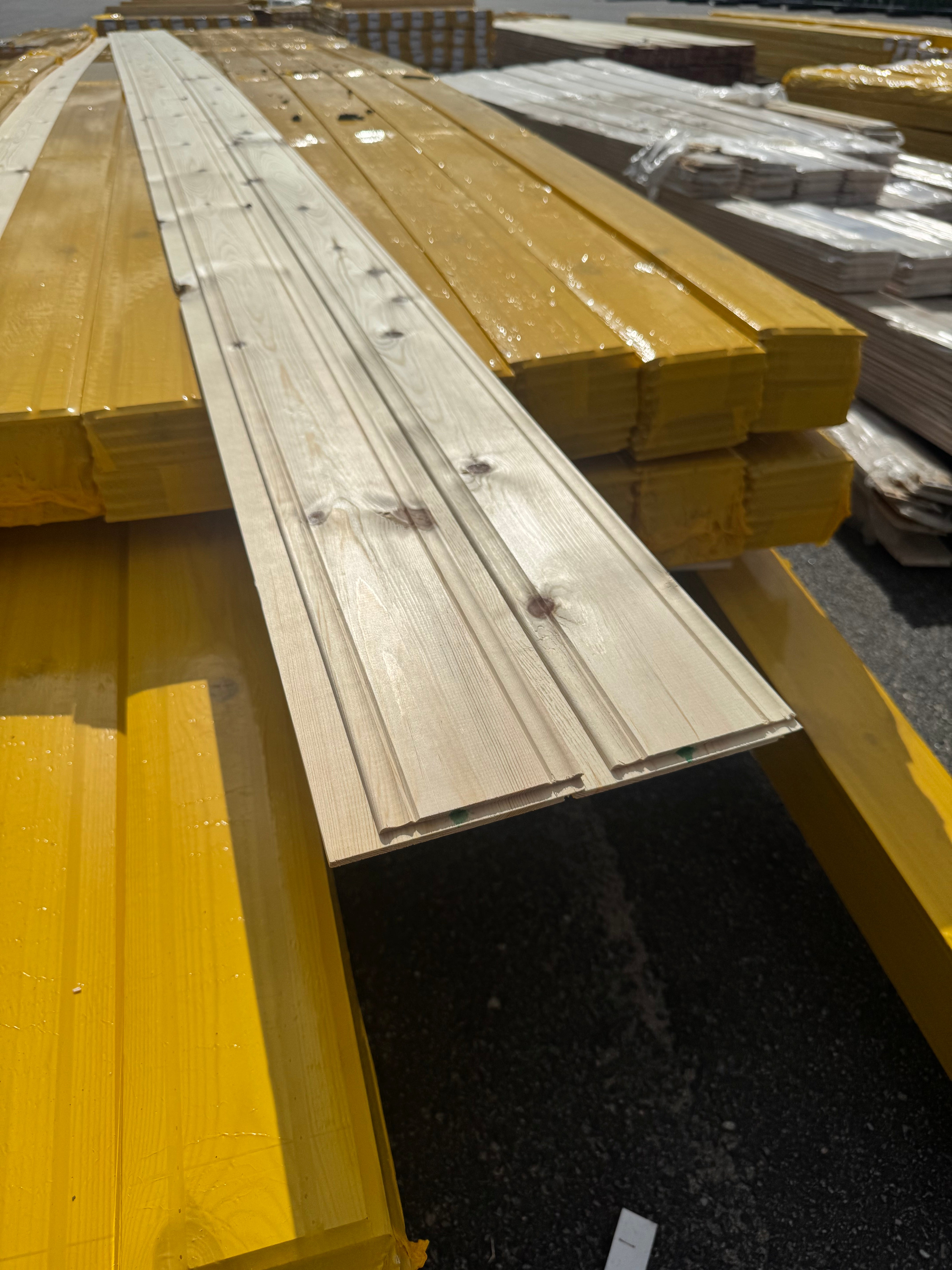 Herrgårdspanel 13x120 Furu – Sekunda, Obehandlad (ändspont)