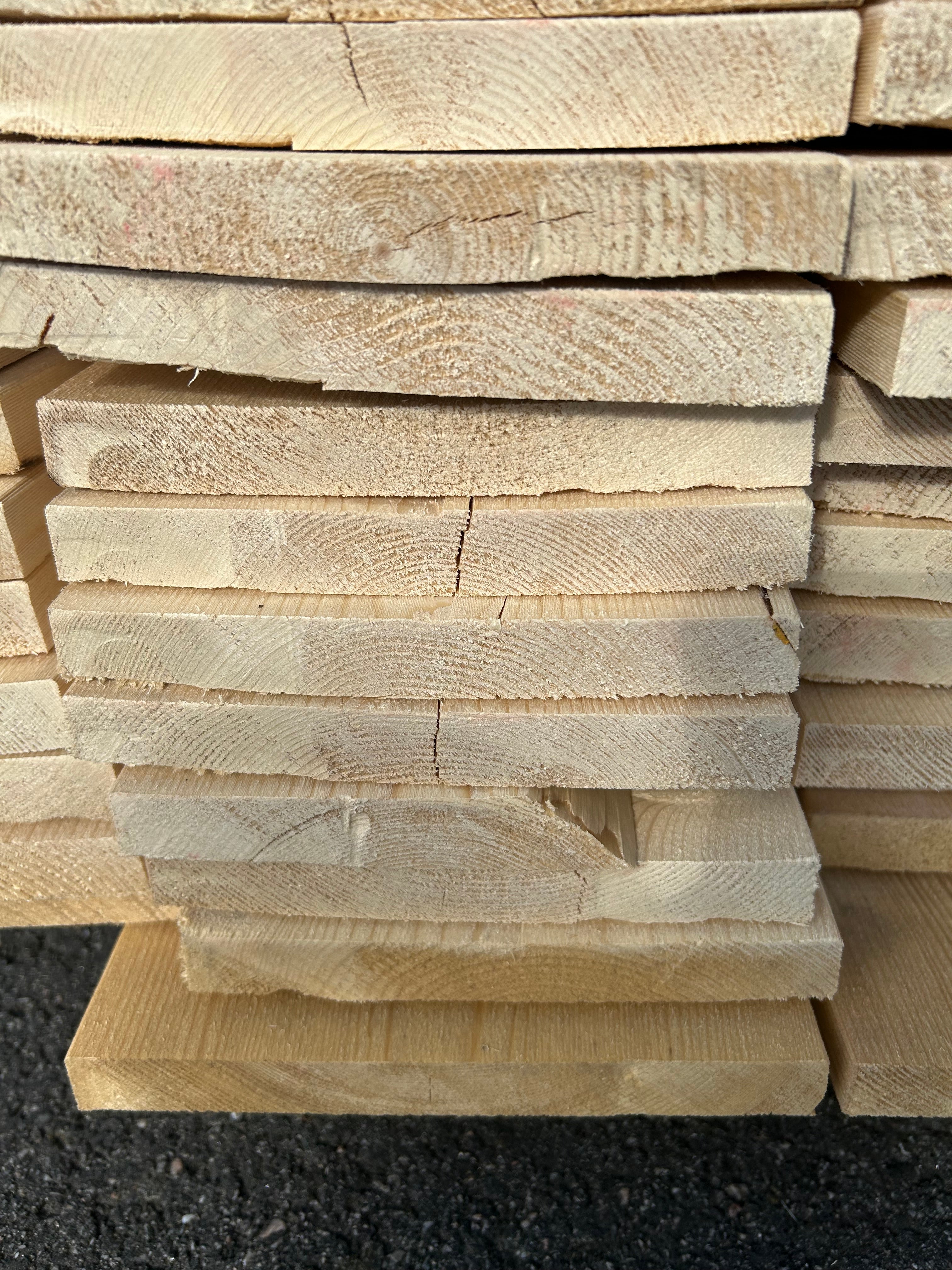 Paket Finsågad Panel 22x170mm 82st 3.60–5.40m – Andra sortering