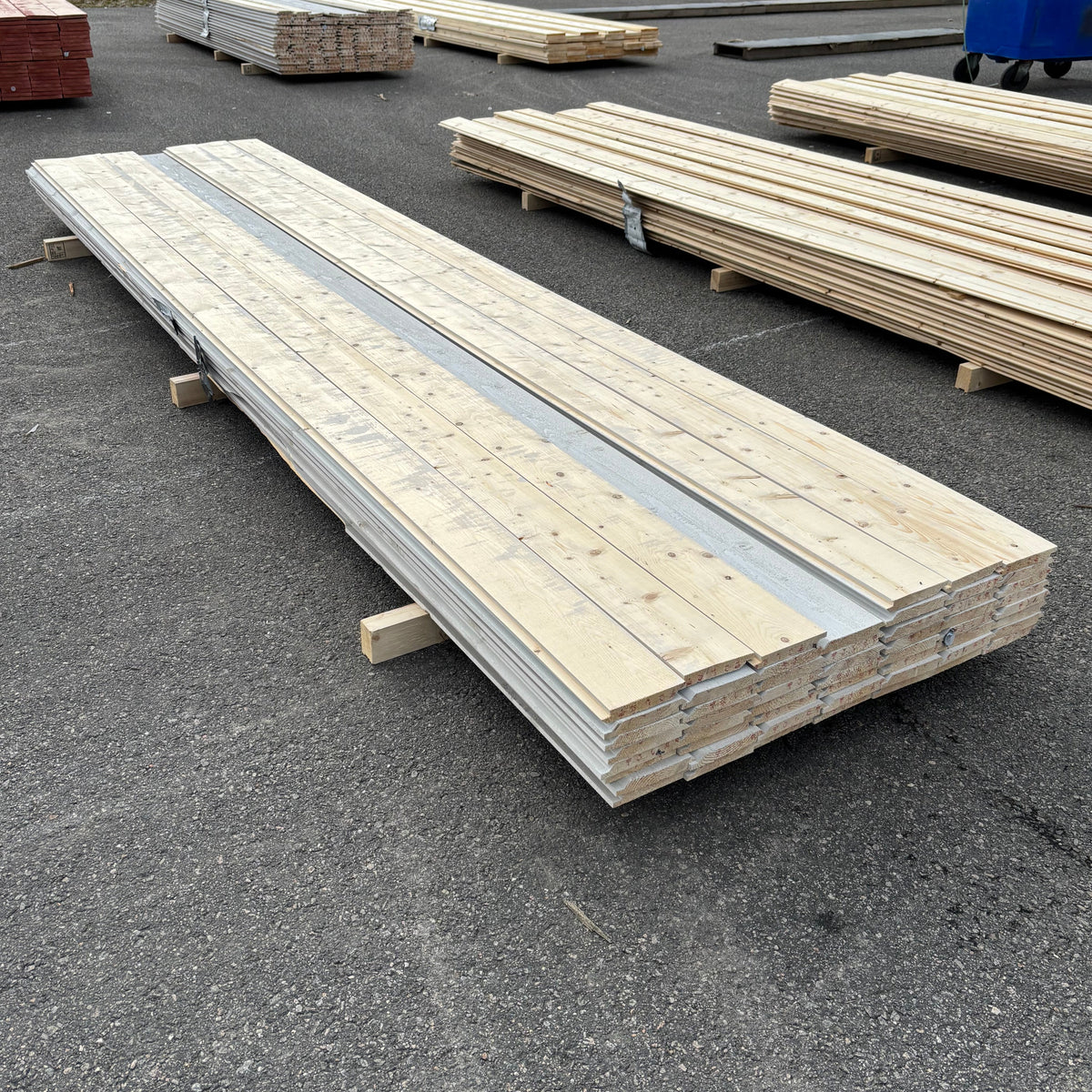 Paket Falsad Dubbelfas 22x145mm, 54st 4,20m Grundmålad