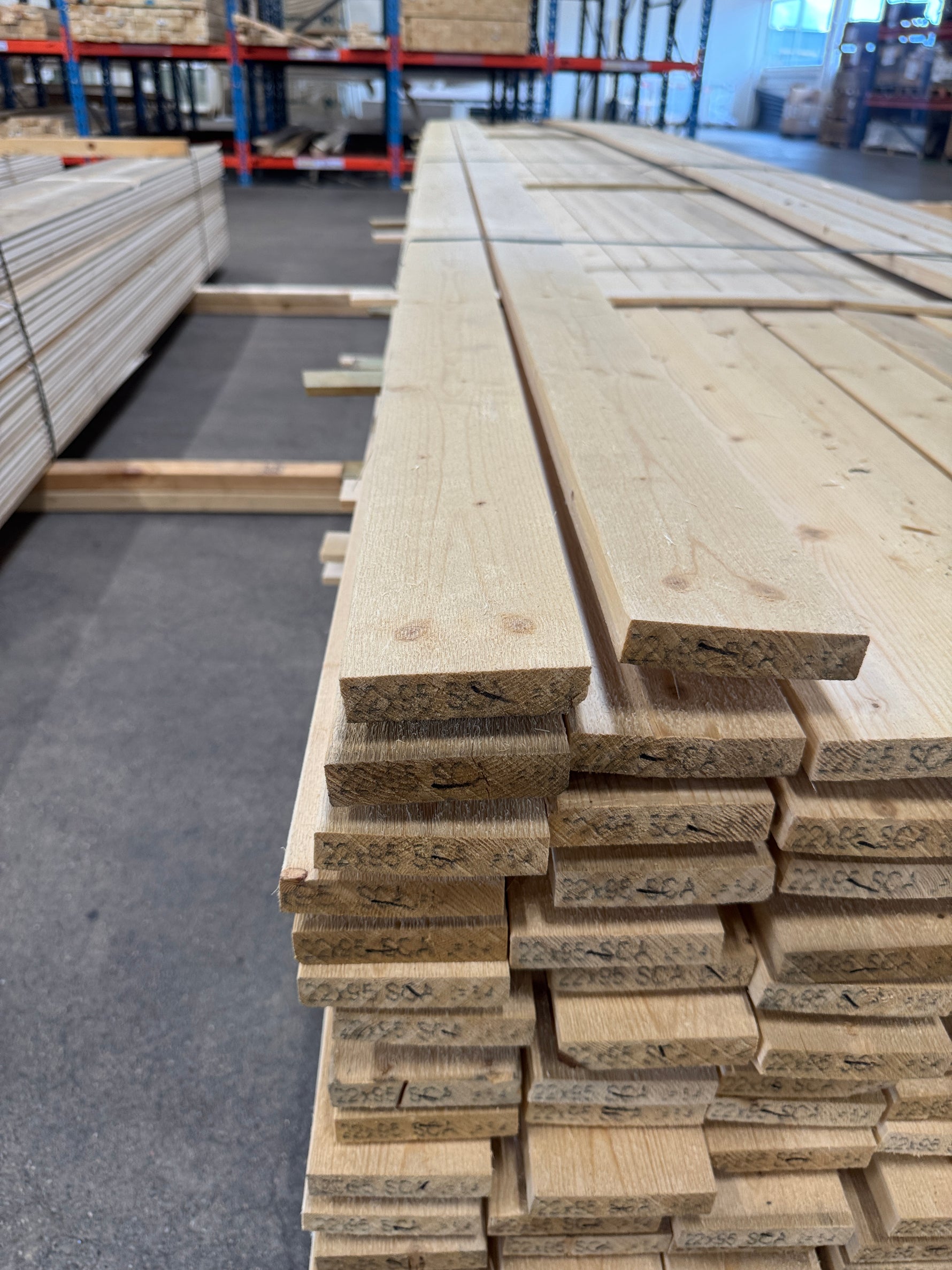 Paket Finsågade Brädor 22x95mm 5,40m – 195 st Väderbitna