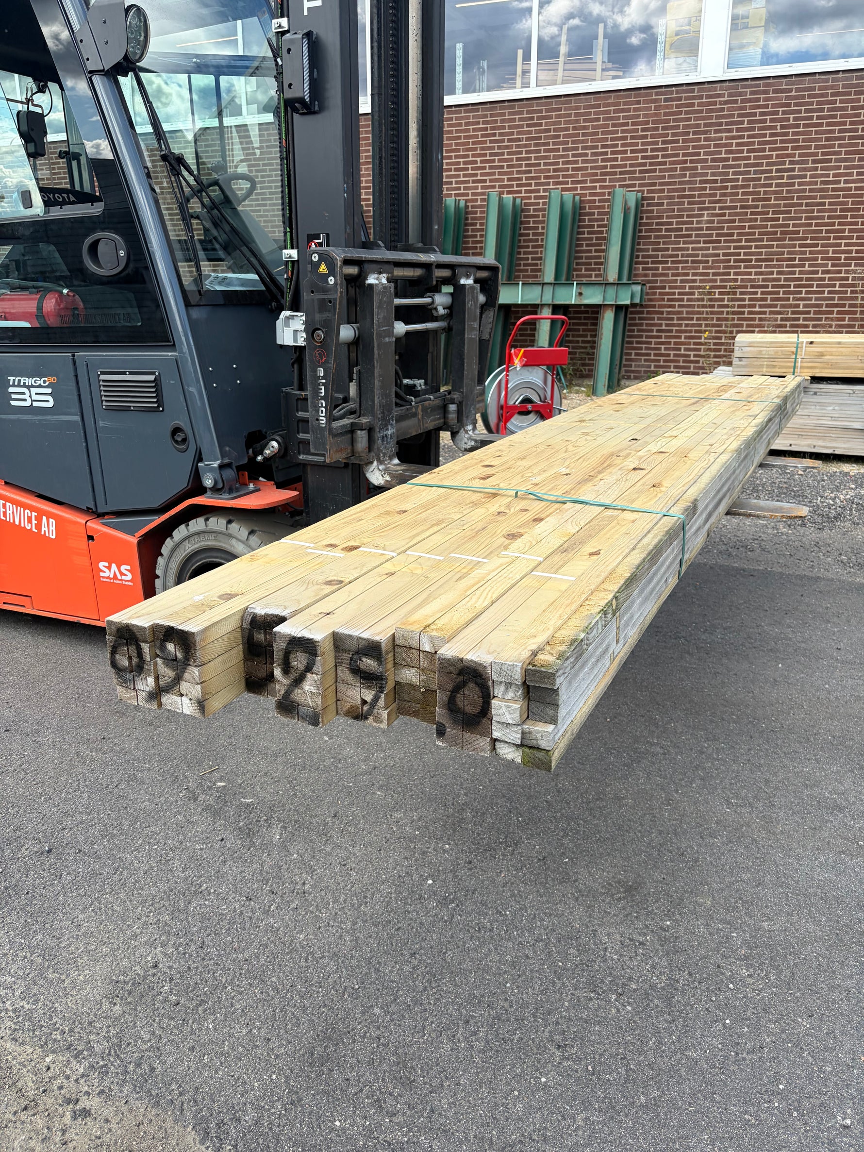 Paket Tryckimpregnerad Läkt 25x36mm, 3,6 m - 80 st