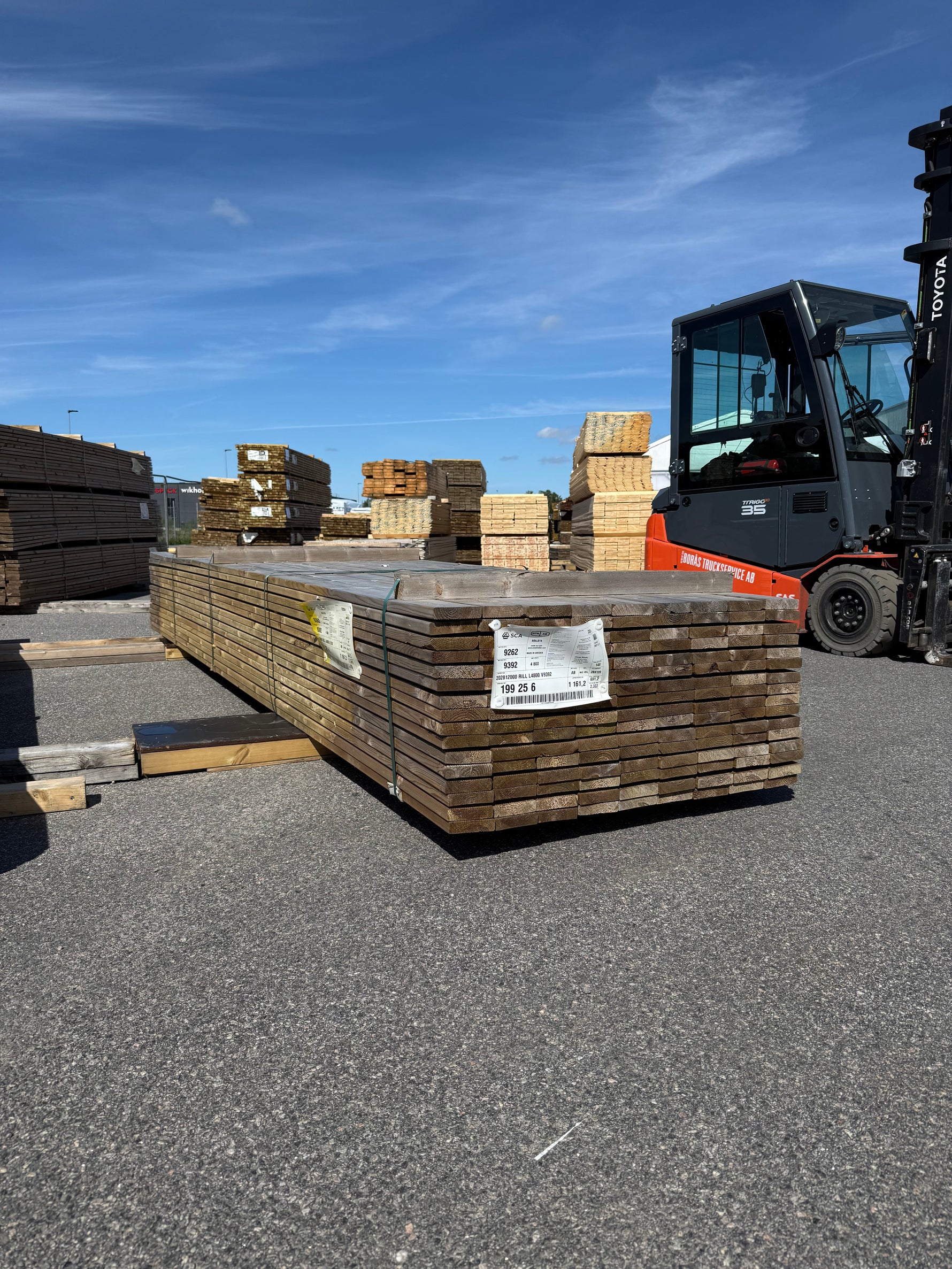 Paket Tryckimpregnerad Rillad Trall 28x120mm, 144st 4.80m