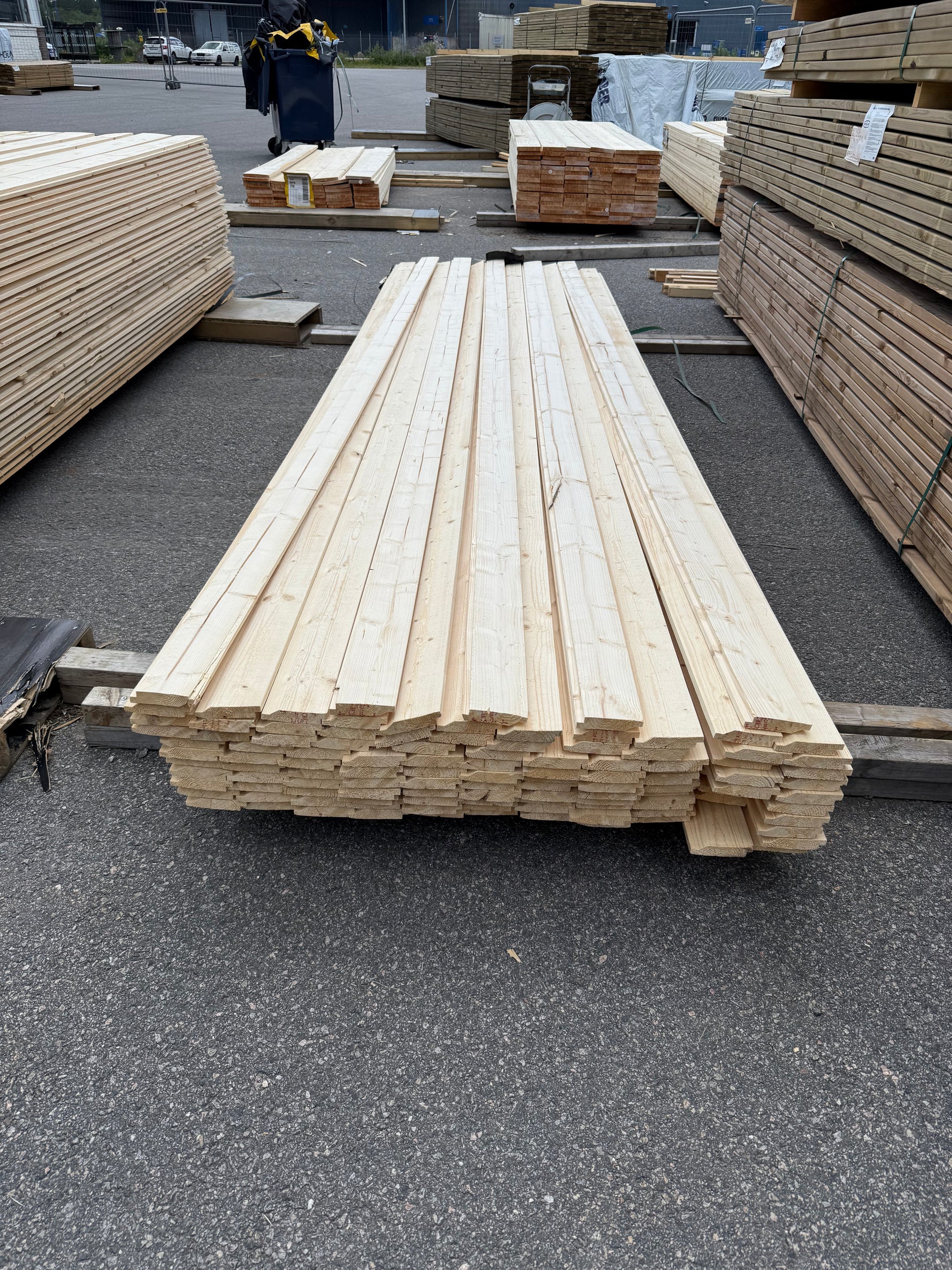 Paket Ytterpanel Enkelfas Fals 22x95mm Gran 113st 3.60m