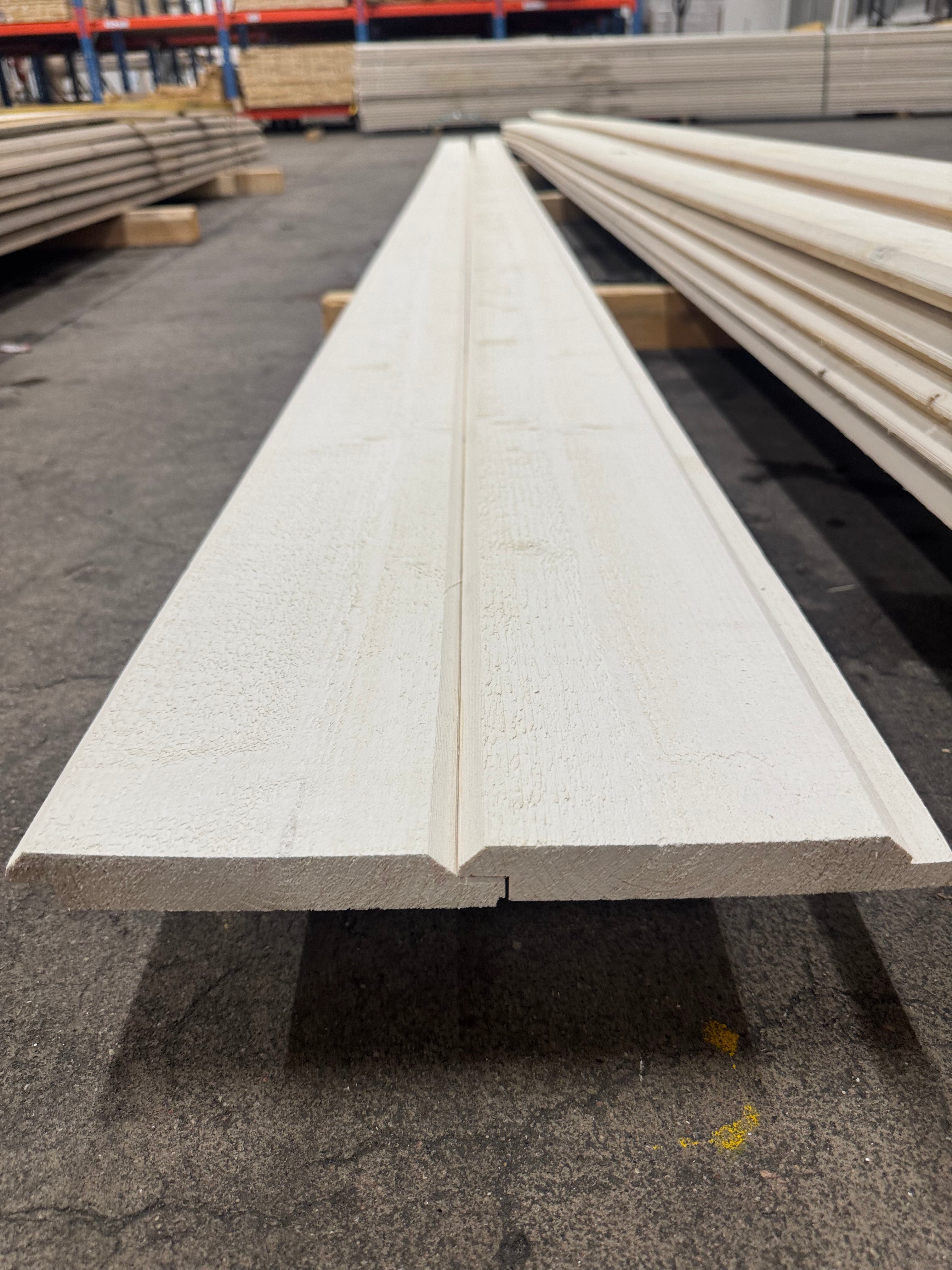 Paket Ytterpanel Dubbelfas 22x145mm – 13 st (5,40 m, Vit Alkydoljefärg)