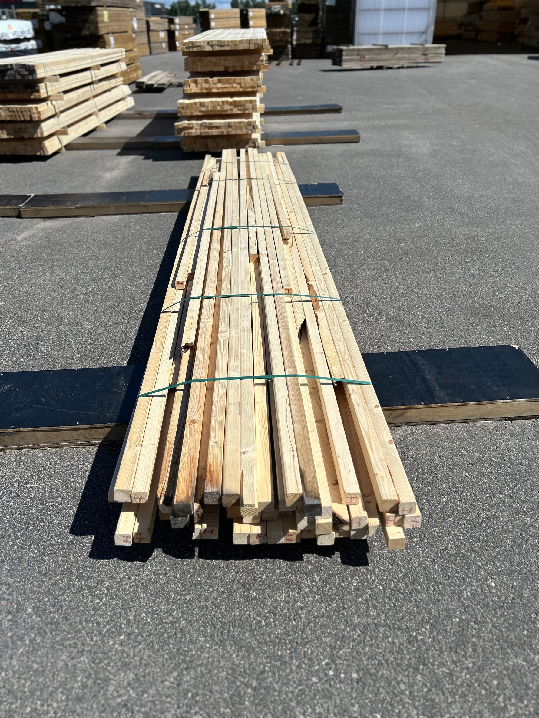 Paket Utsorterade Reglar 45x45 mm – 53 st (1,80–4,80 m, Gran)