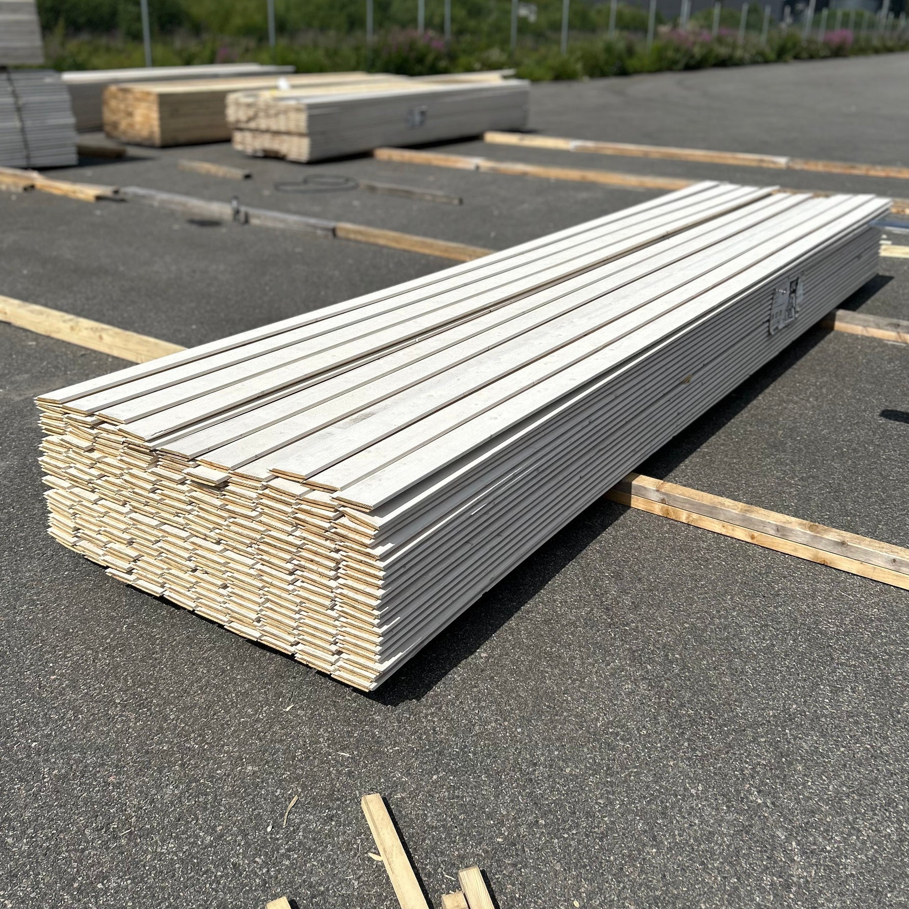 Paket Ytterpanel Enkelfasspont 22x120mm, 186st 4.80m- Grundmålad