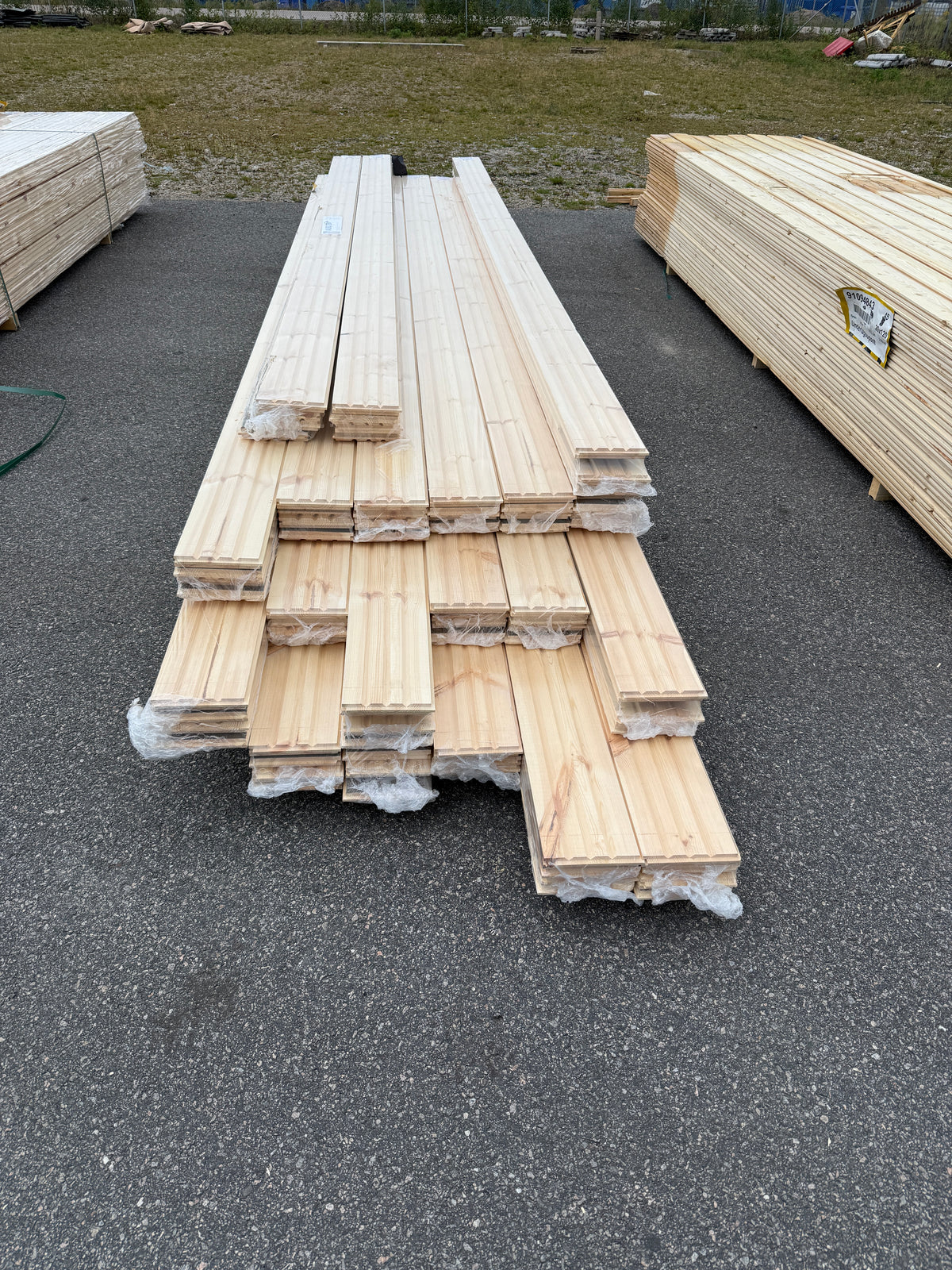 Parti Golv Borstat 25x160mm Furu 60,58m² Ekonomi – Brun Hårdvaxolja