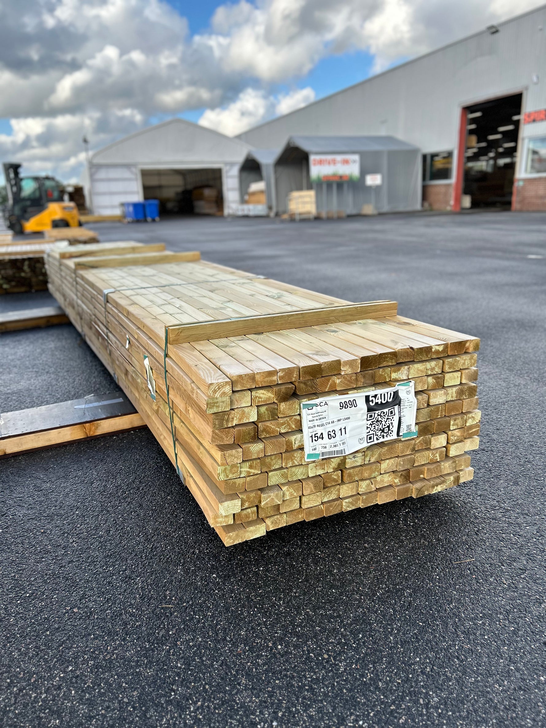 Paket Tryckimpregnerade Reglar 45x70mm, 140st 5.40m