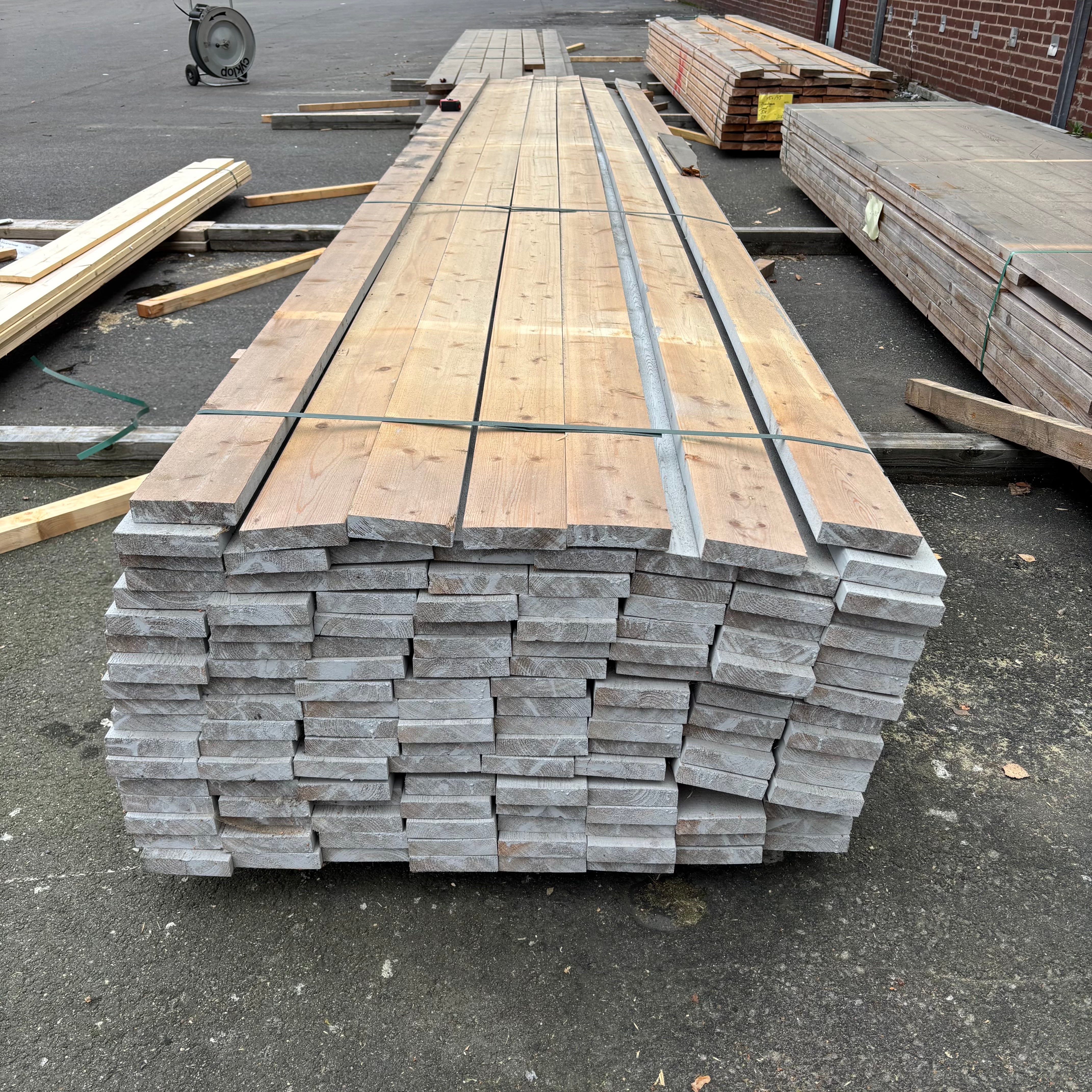 Paket Ytterpanel Finsågad 28x120mm – 136 st (5,40 m, Grå NCS S3000-N)