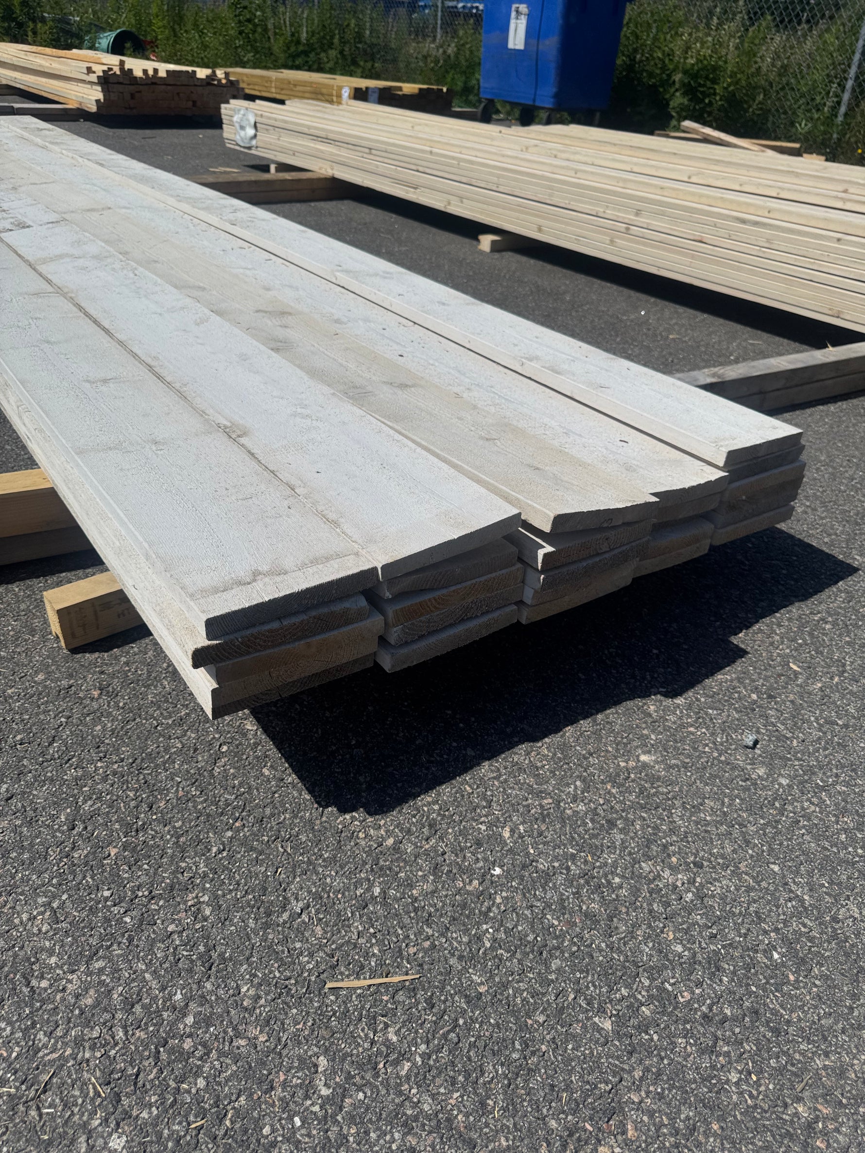 Paket Finsågad Panel 22x170 mm, 26 st 4,20 m Vitmålad