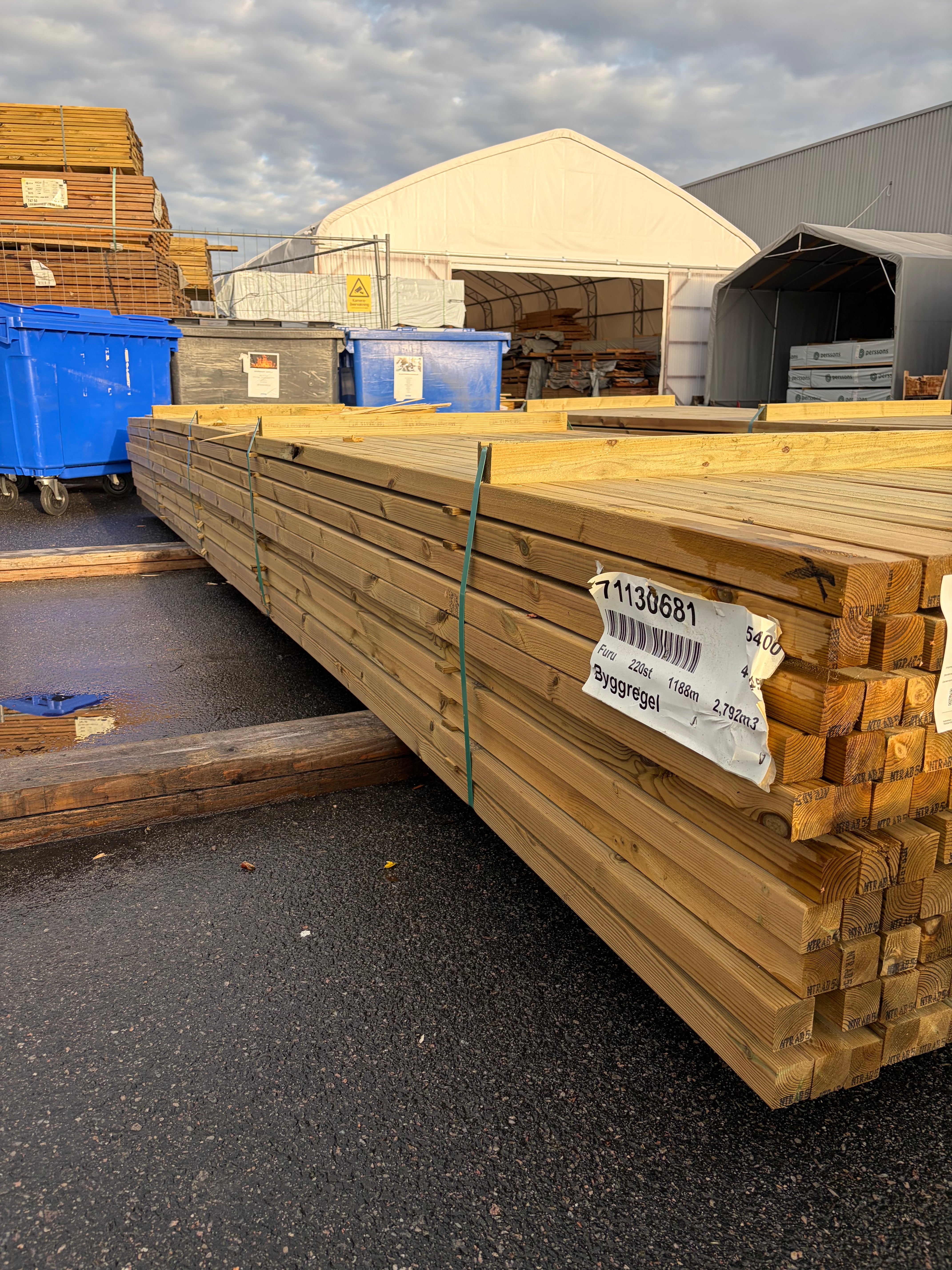 Paket Reglar 45x45mm – 220 st 5,40 m Tryckimpregnerad