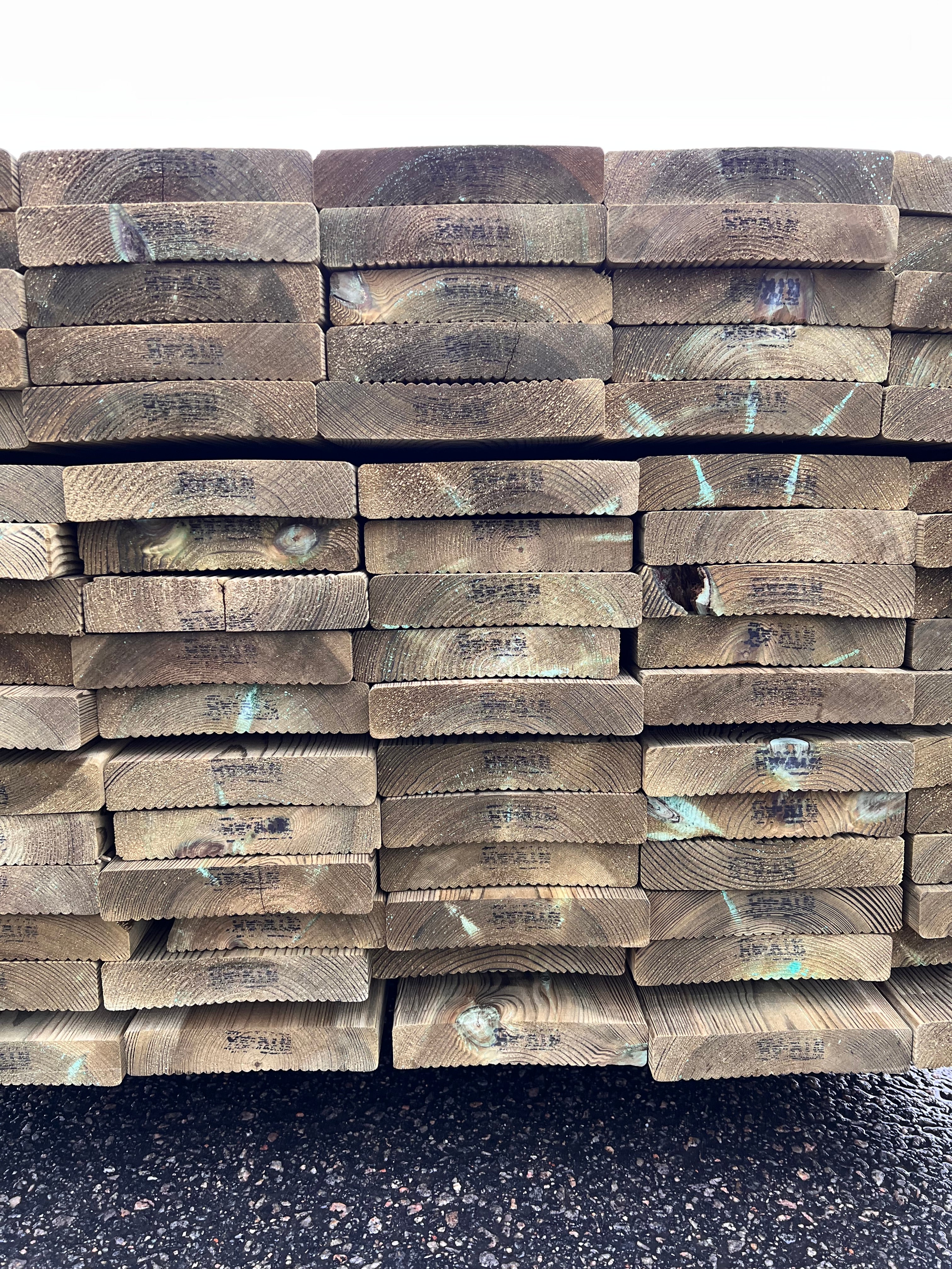 Paket Trall Rillad 28x145mm – 112 st 4.20m Tryckimpregnerad B-sort