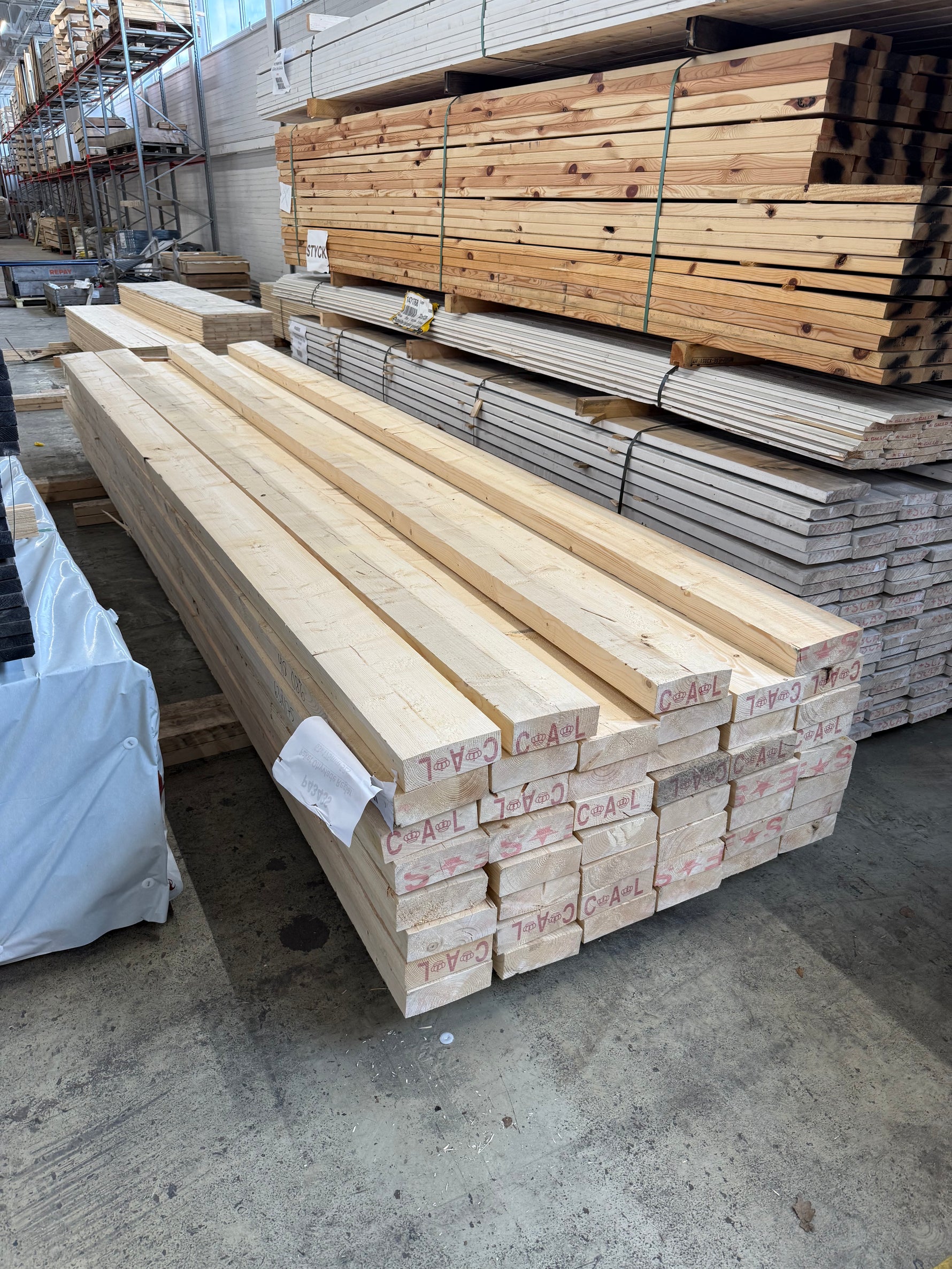 Paket Ohyvlade Reglar 63x175mm, 46st 3,9–5,1m. - Spirec