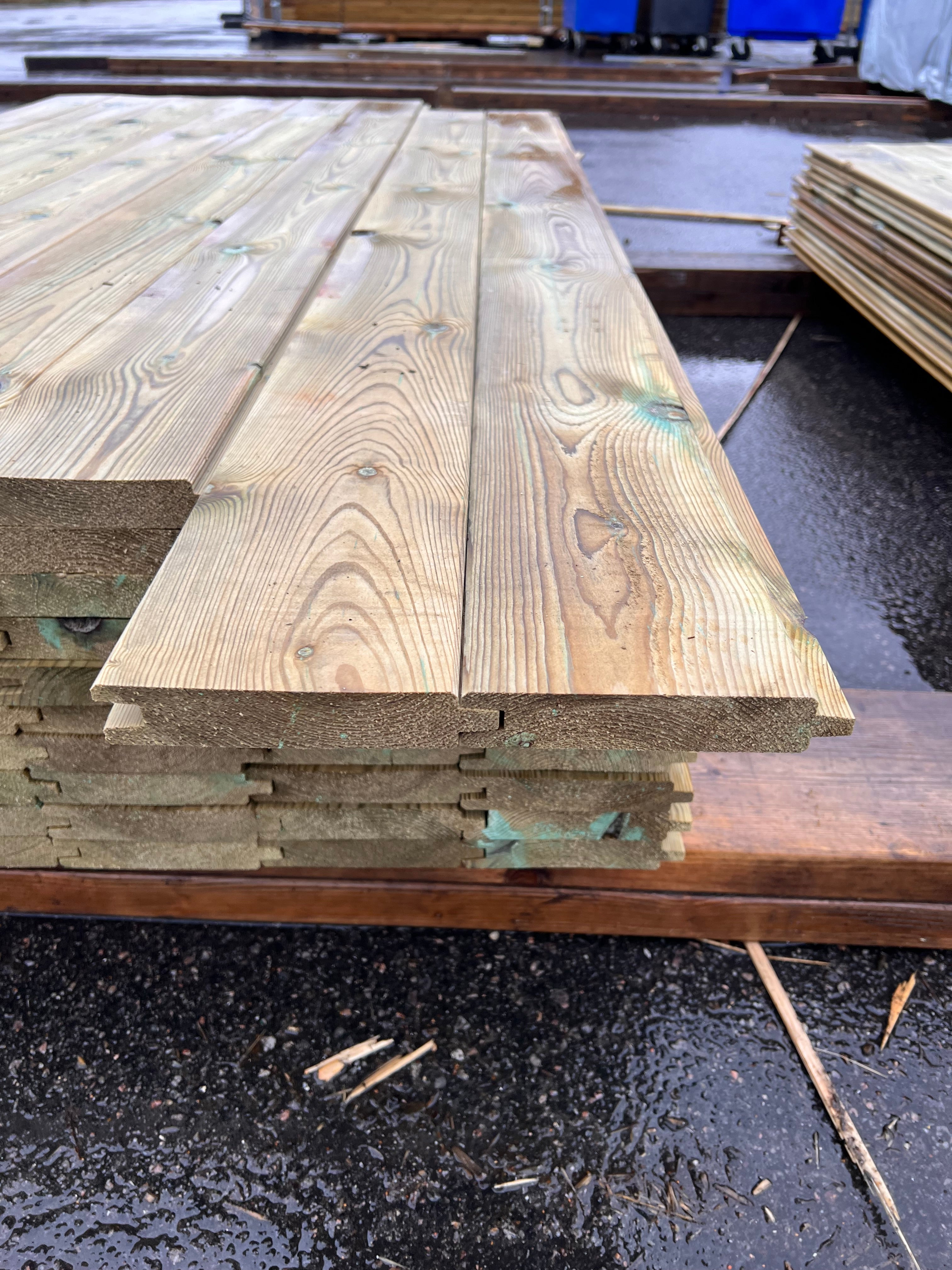 Paket Spontad Panel Hyvlad 27x145mm – 80 st 2.0m Tryckimpregnerad