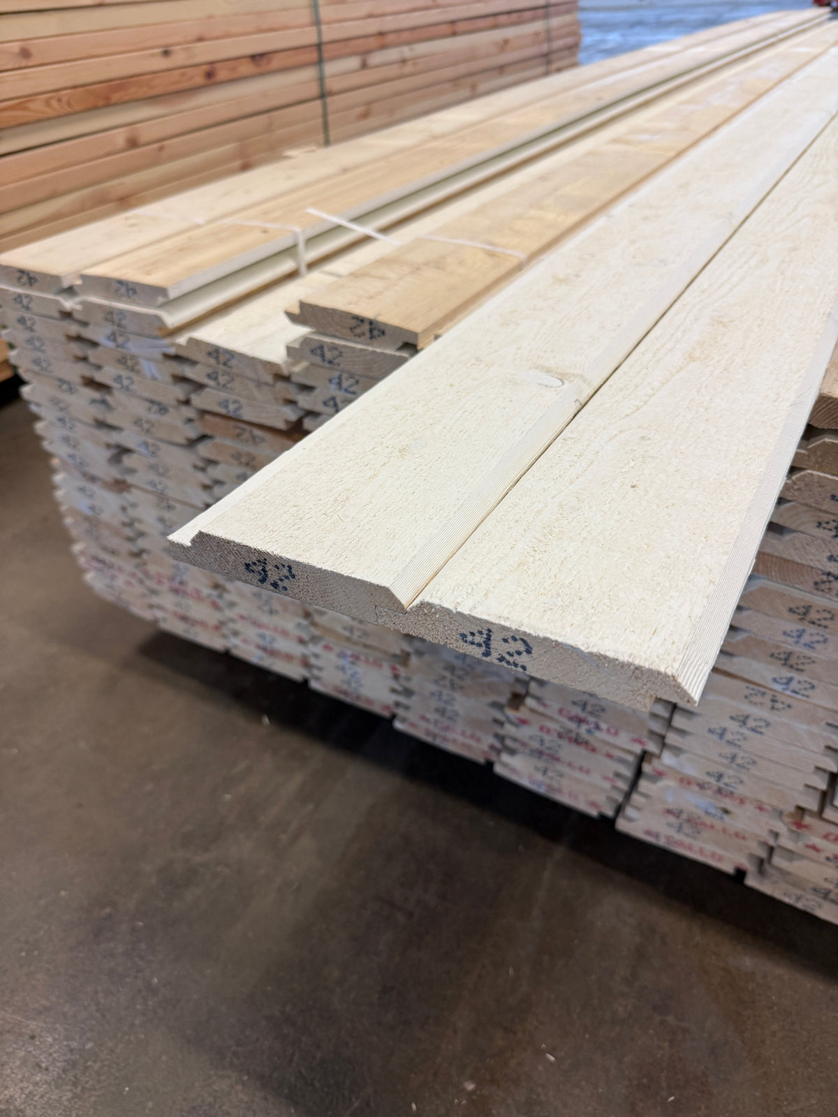 Paket Dubbelfasspont Grundmålad 22×120 mm – 4,20 m – 180 st