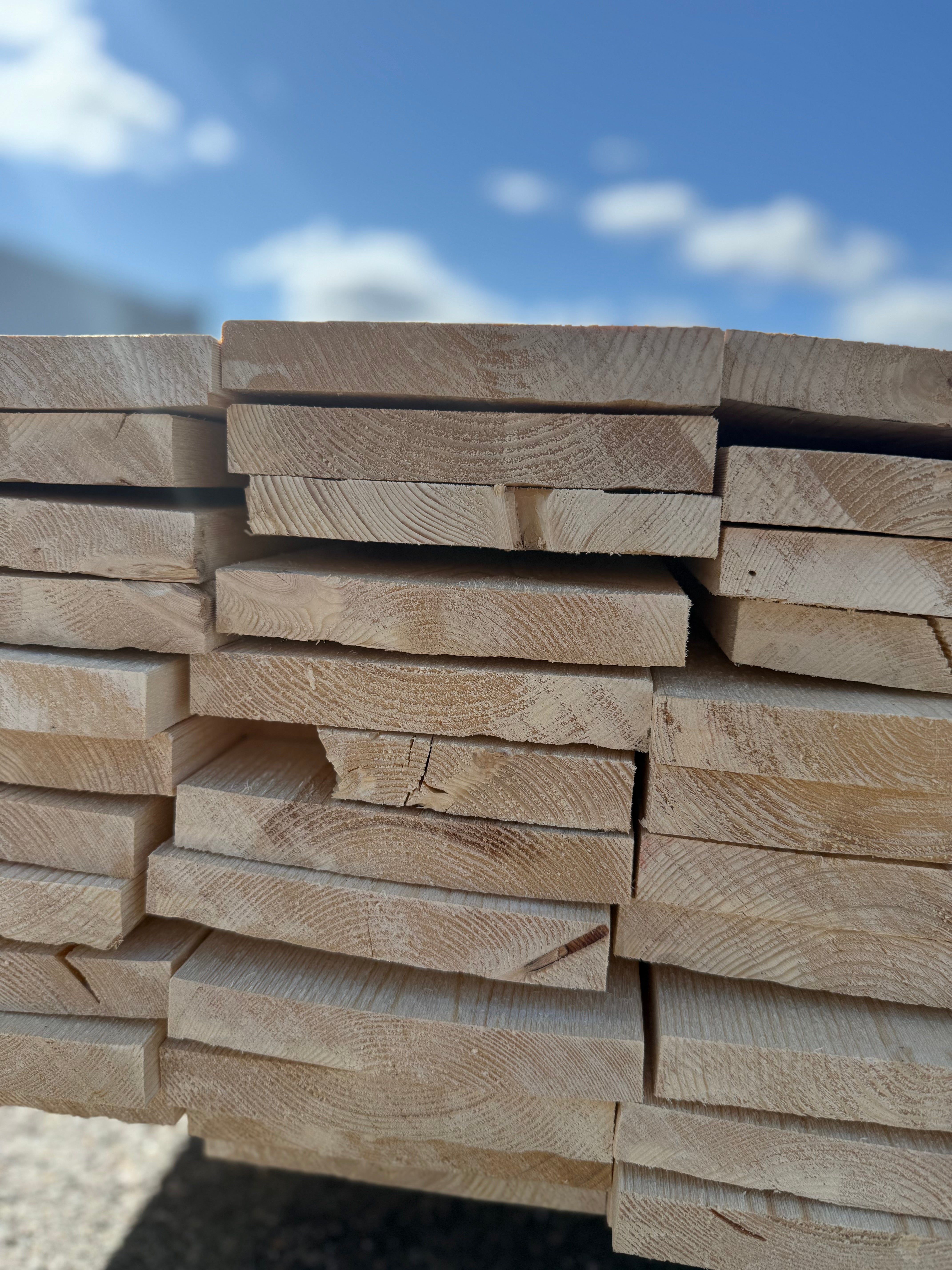 Paket Finsågad Panel 22x145mm 85st 4.20–5.40m – Andra sortering