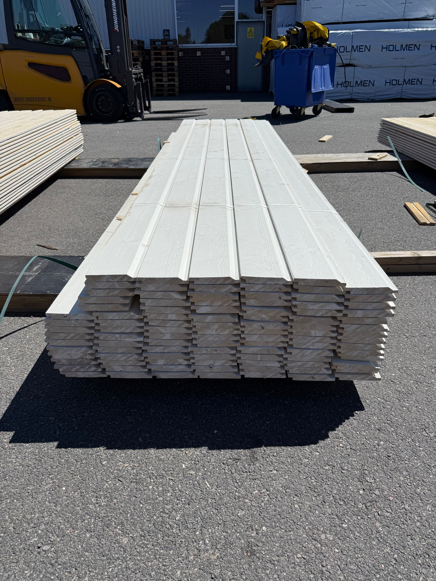 Paket Ytterpanel Enkelfas Halvspont 22x145mm, 100st 3.60m Grundmålad