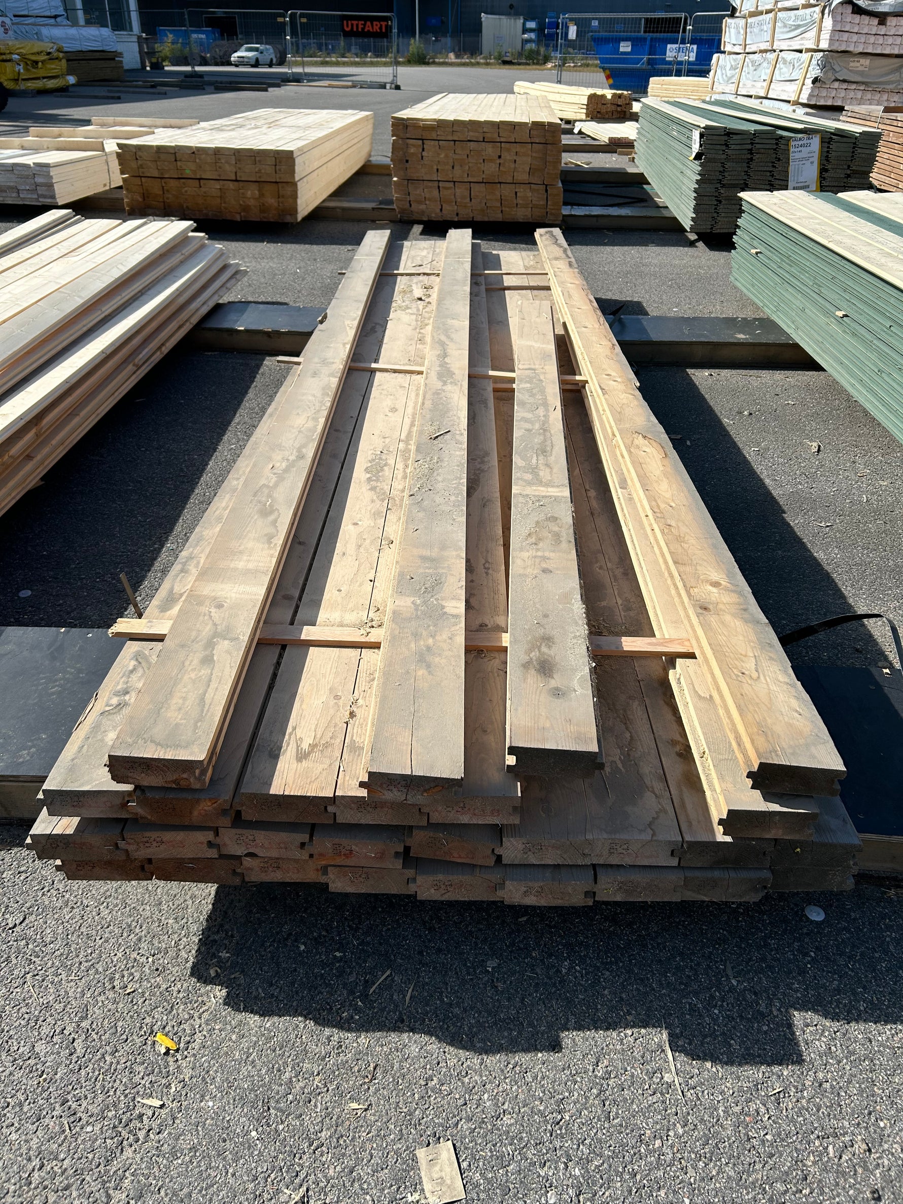 Paket Slätspont 45x120mm 3,90m 28st Väderbitet