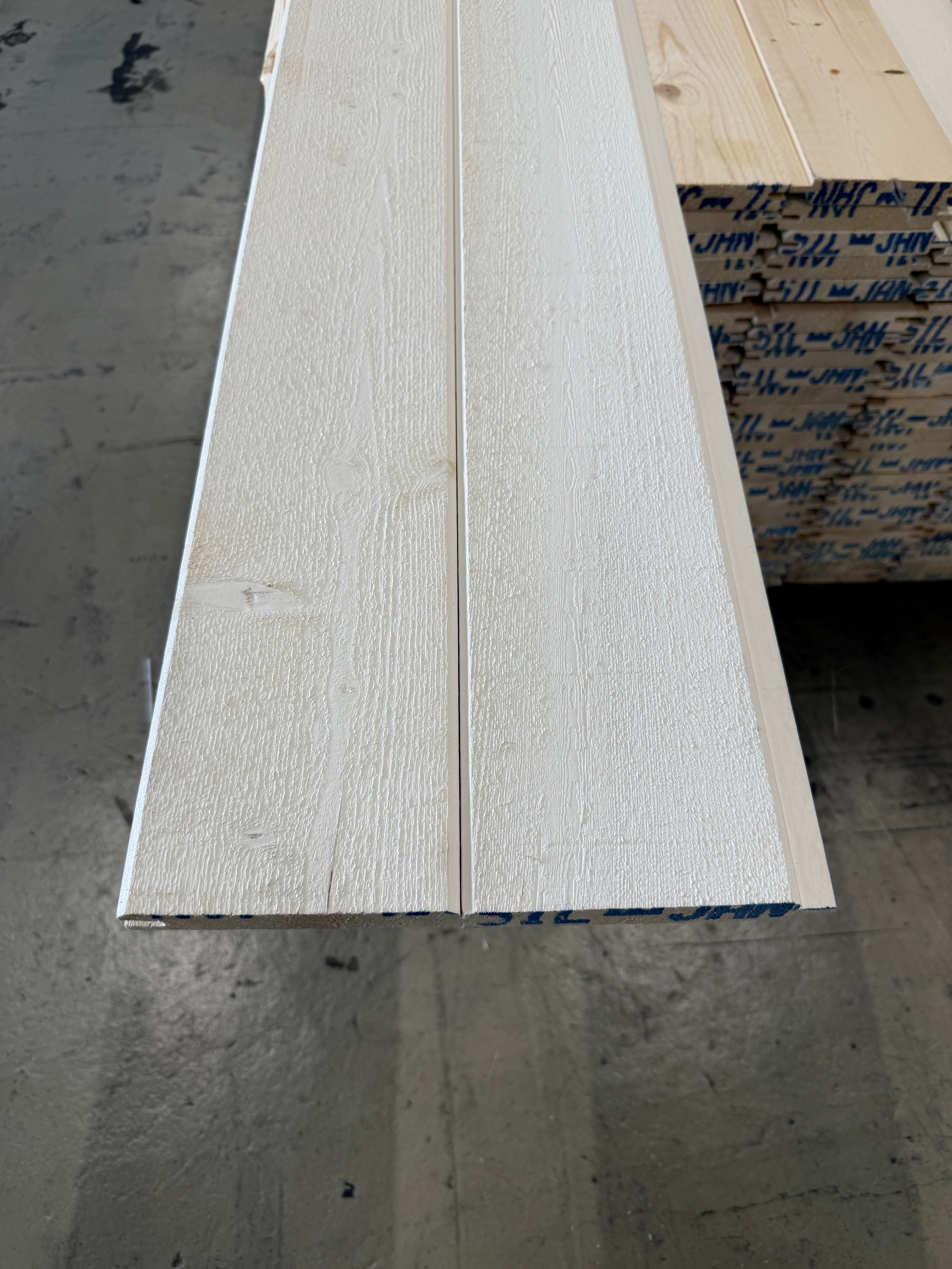 Ytterpanel Dubbelfasspont 22x145mm 3.60m – Grundmålad Vit Gran