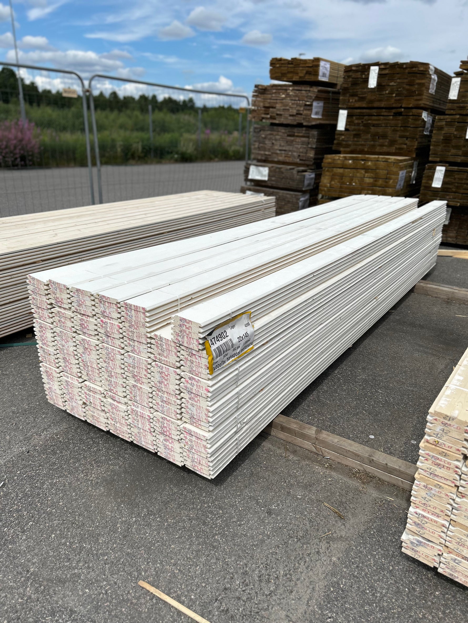 Paket Dubbelfas Halvspont 22x145mm 4,20m 205st Mellanstruken