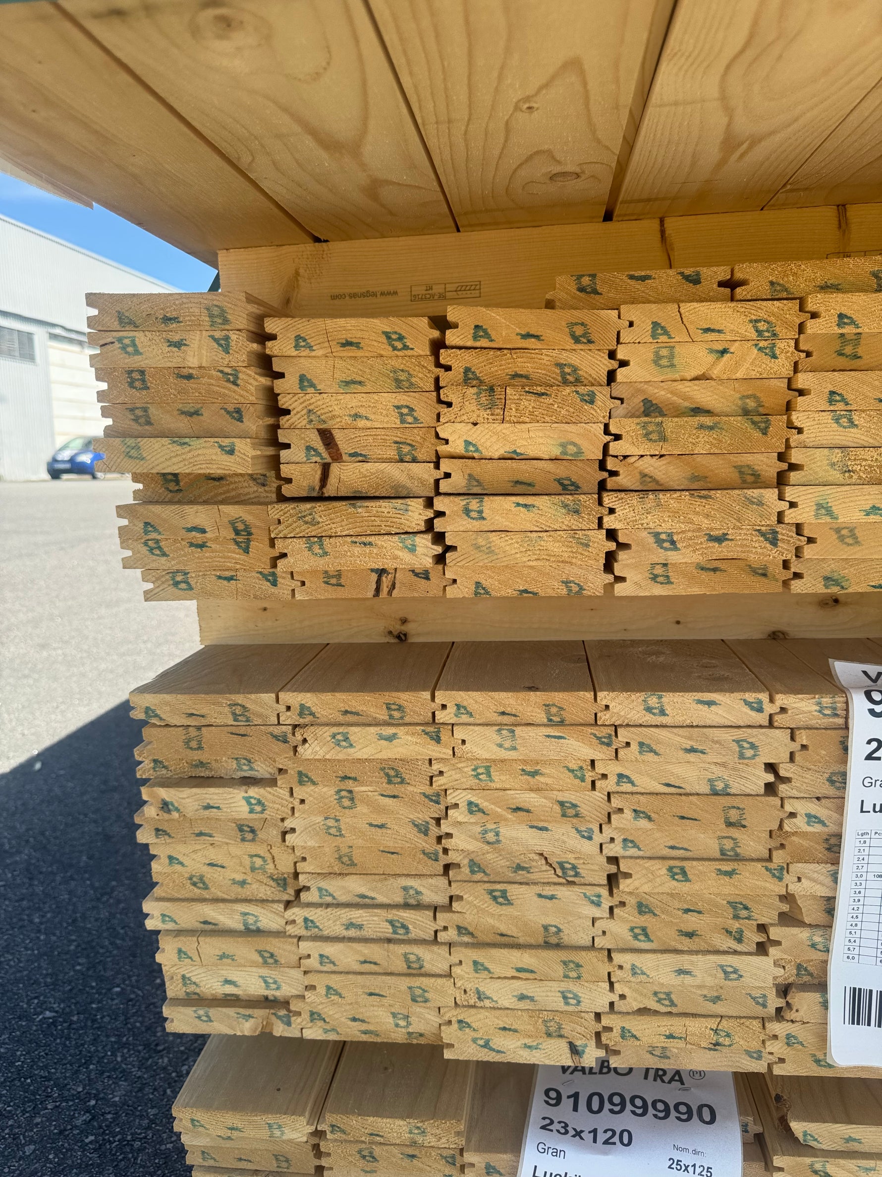 Parti Felhyvlad Råspont 20x120/23x120 mm