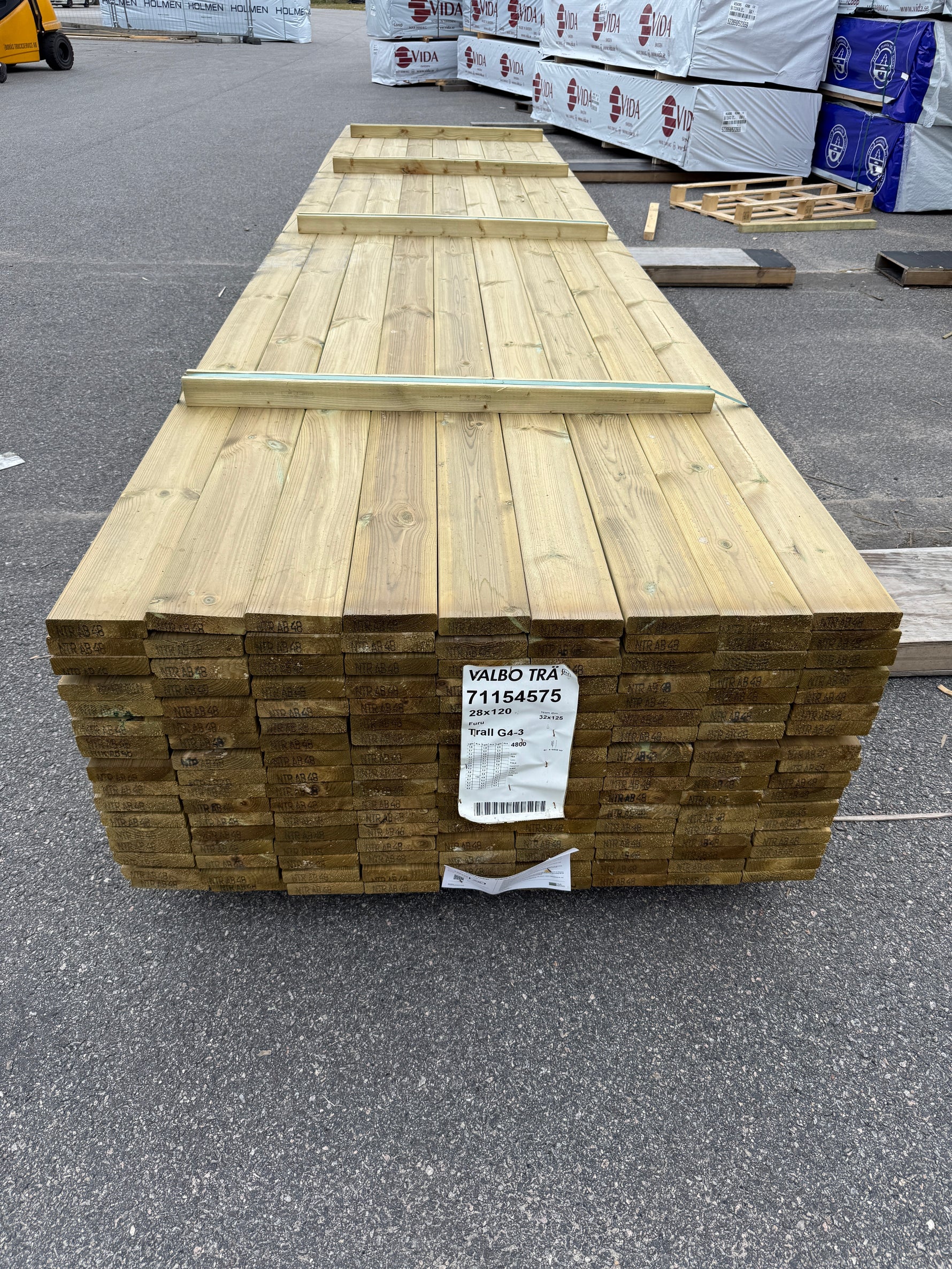 Paket Tryckimpregnerad Trall 28x120 mm – 4,80 m (G4-3)
