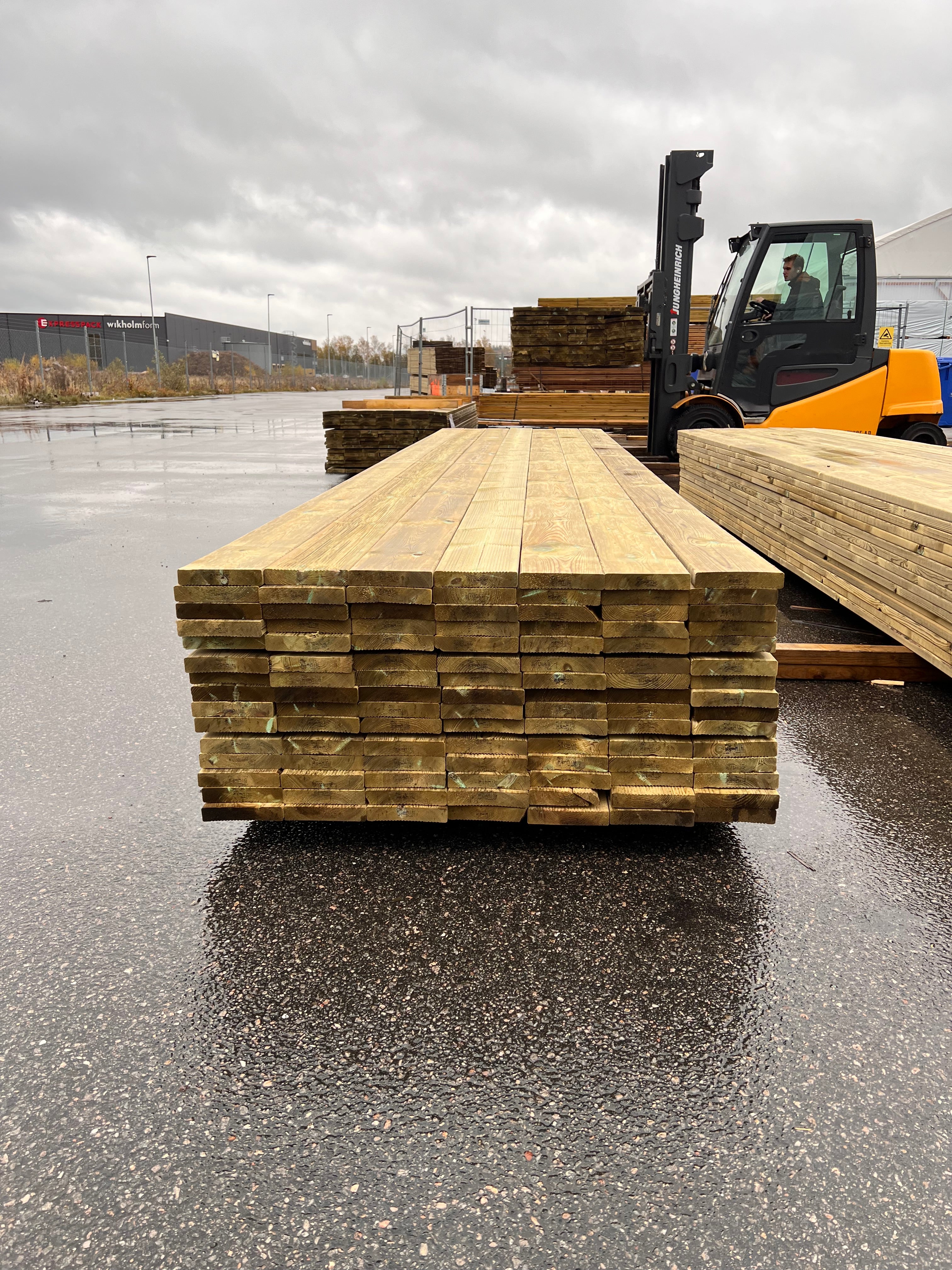 Paket Trall Rillad 28x145mm – 105 st 4.80m Tryckimpregnerad B-sort