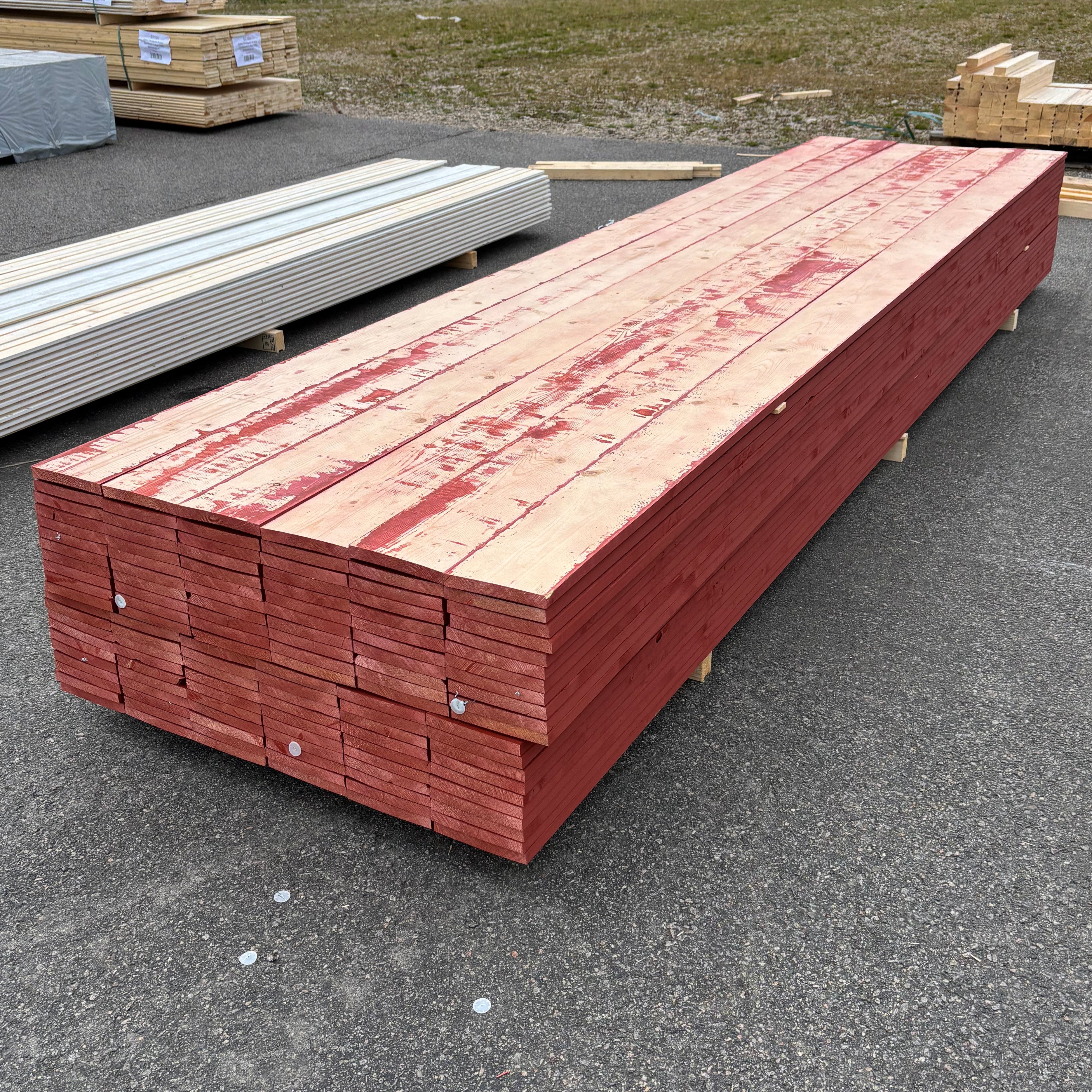 Paket Finsågade Brädor 21x170mm, 126st 4,20m Mellanstrukna