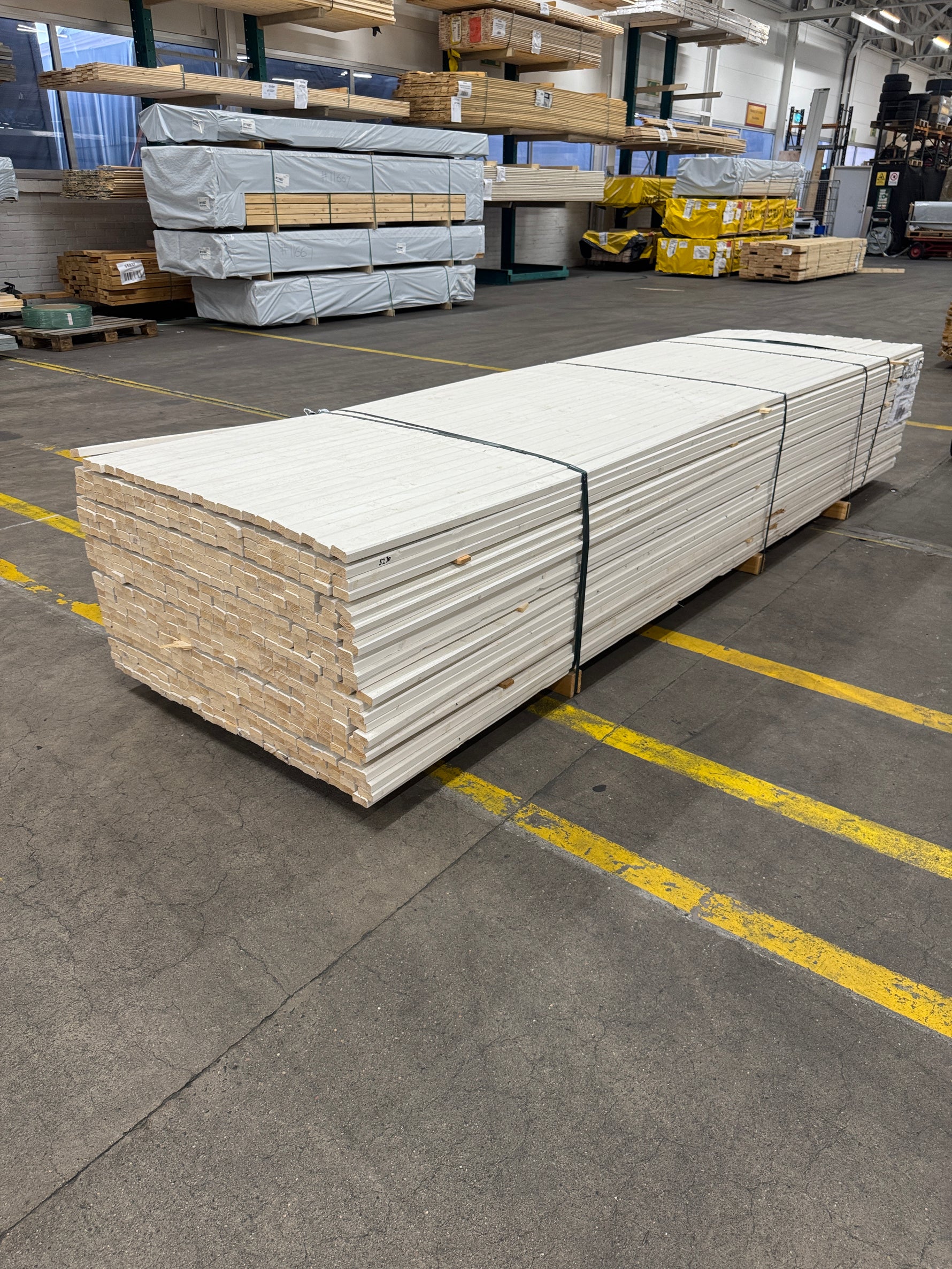 Parti Lockläkt 22x45mm, 528st 3.6m- Grundmålade