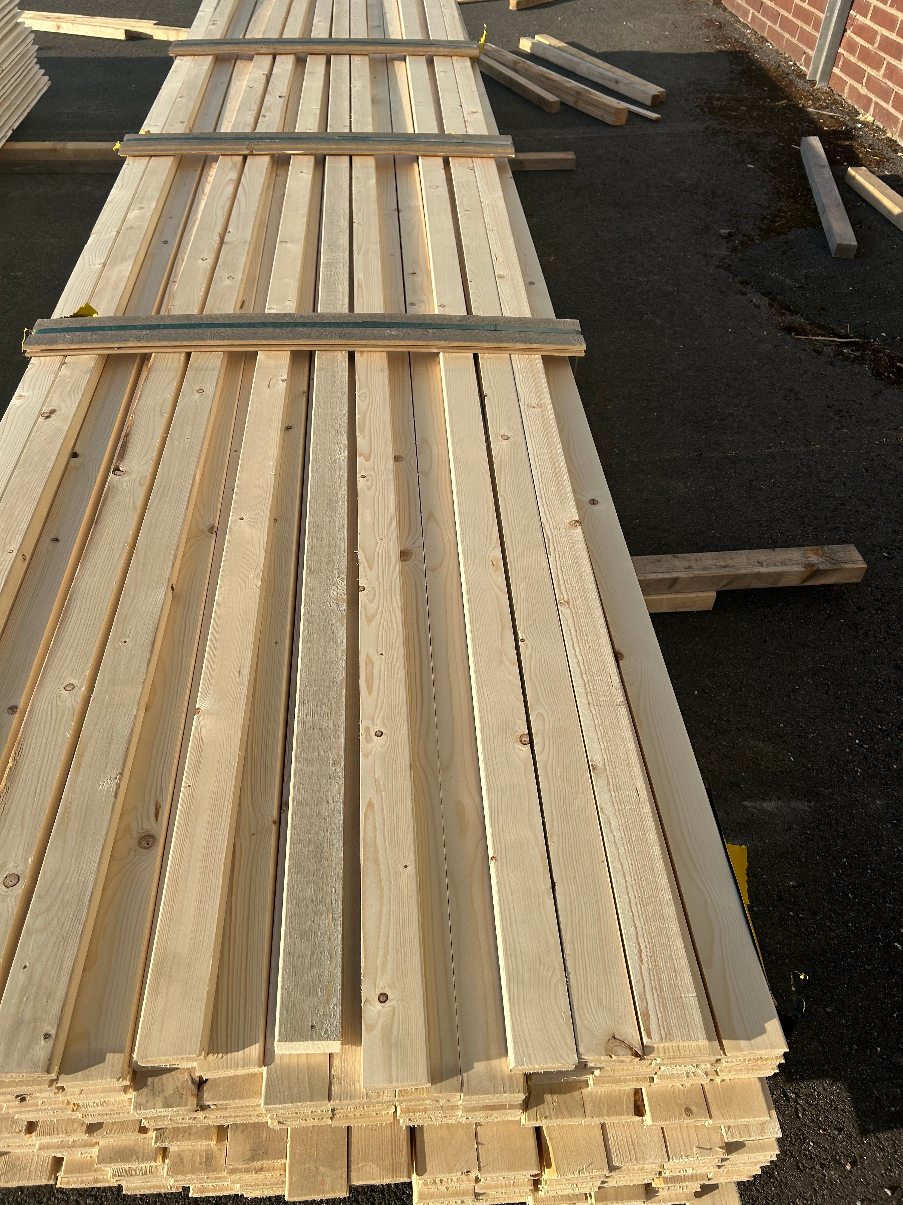 Paket Glespanel 28x60 – 200st (4.50 m) – Ändspontad – Obehandlad