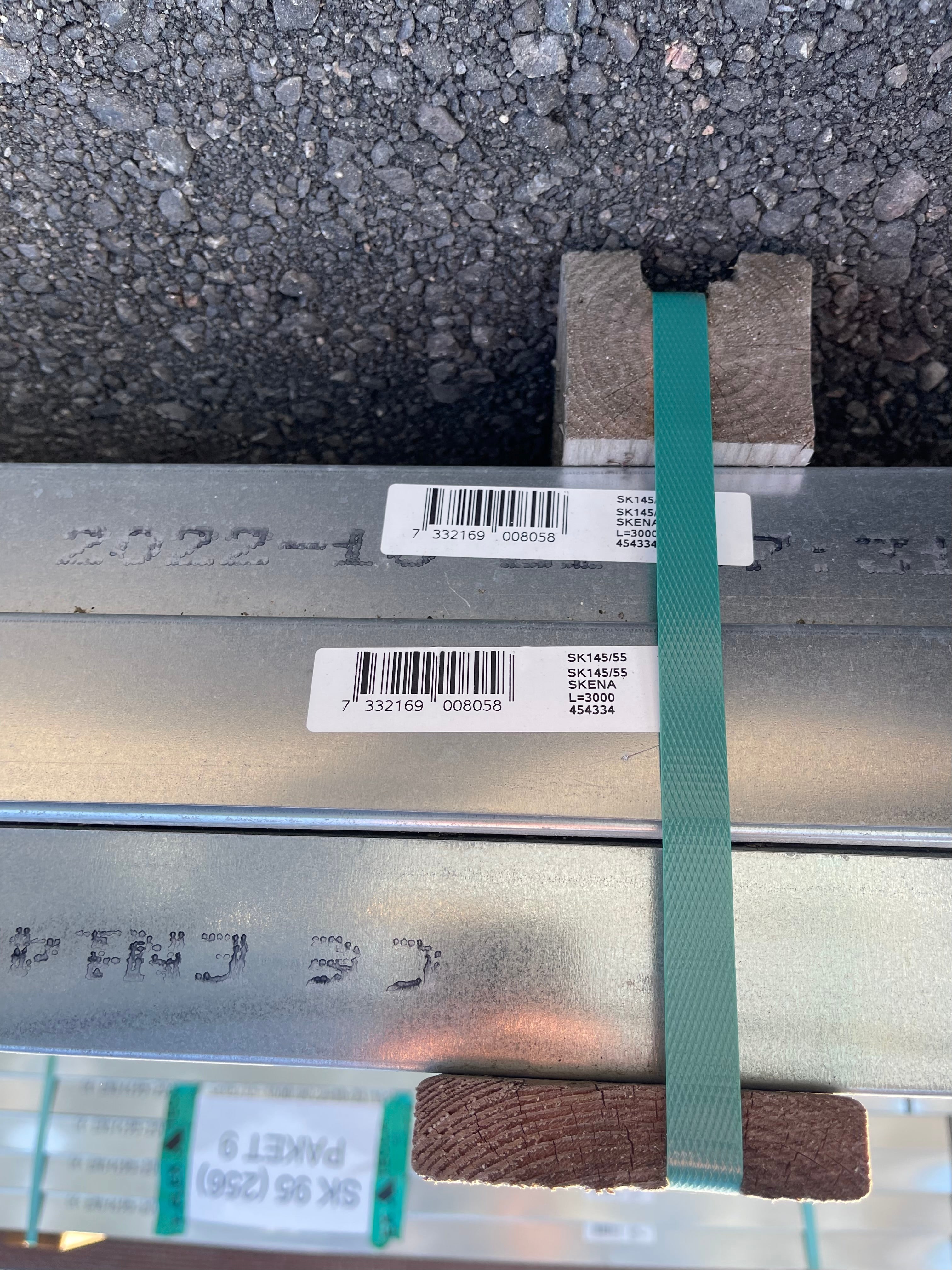 Paket Stålskenor – 55×145 mm – 26 st