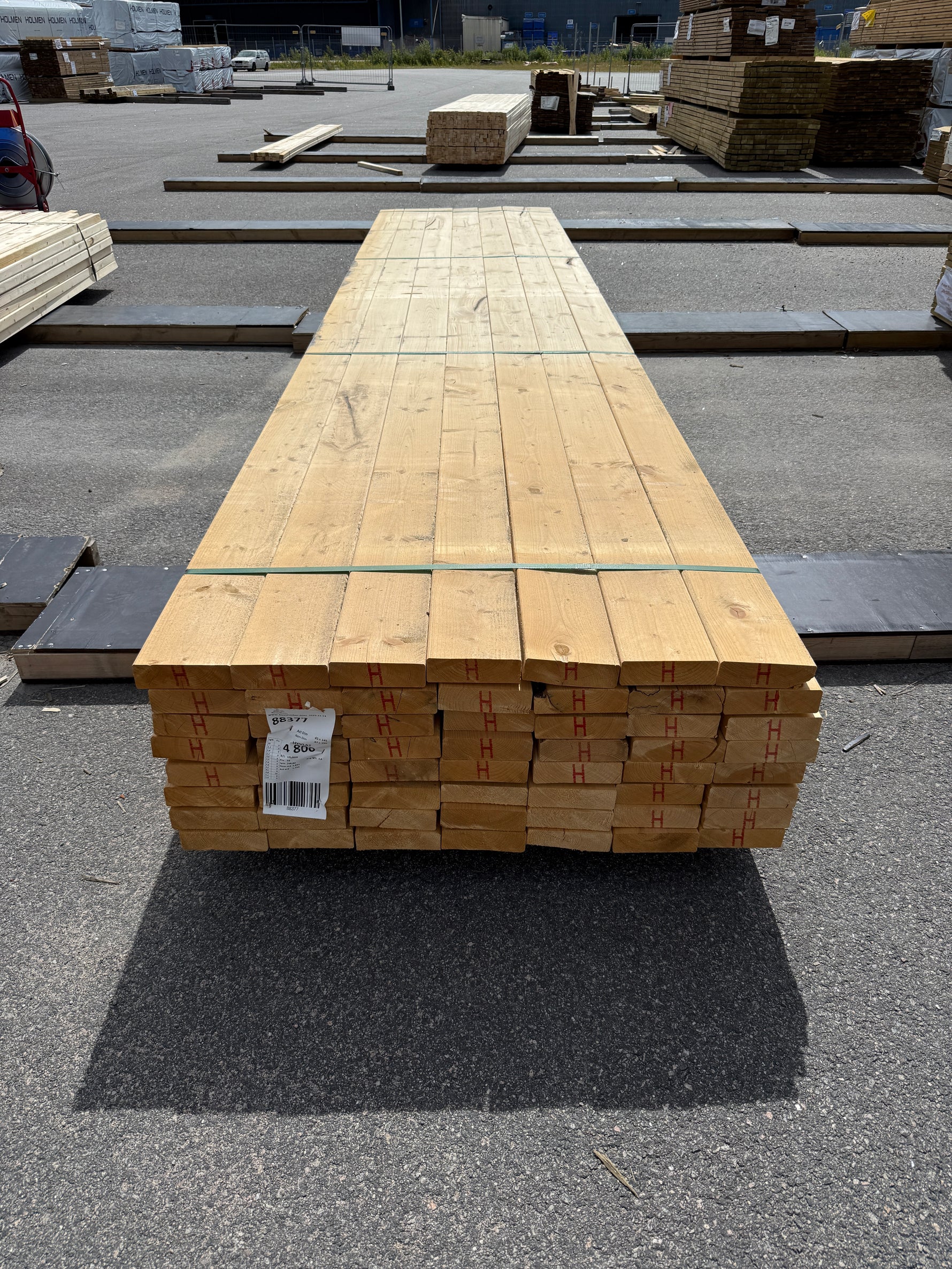 Paket Reglar 45x145 mm – 56 st (4,80 m, Gran) B-sortering