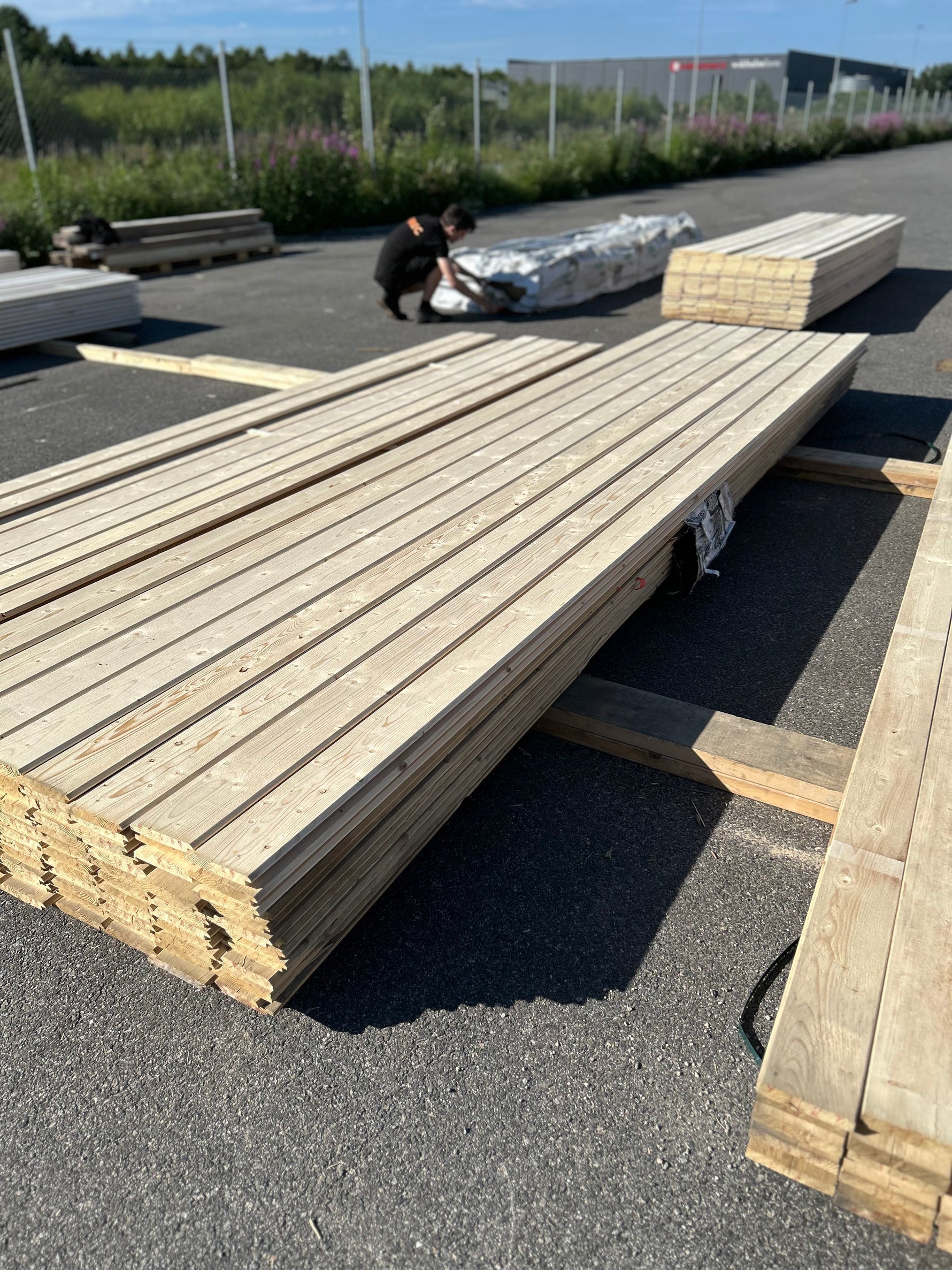 Paket Ytterpanel Dubbelfasspont 22x145mm, 96st 4.80m Obehandlad