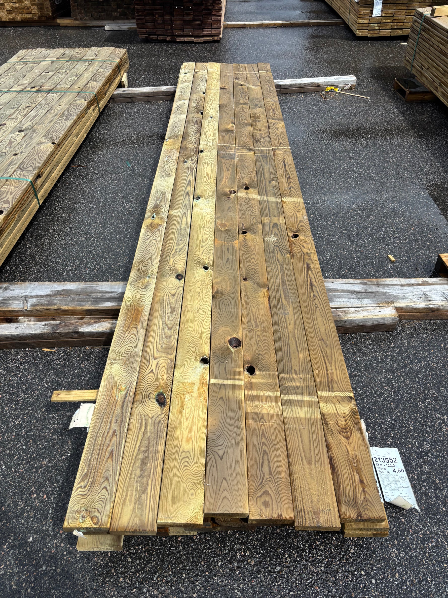 Paket Trall Furu 28x120mm 4,50m 23st Impregnerad B-kvalitet