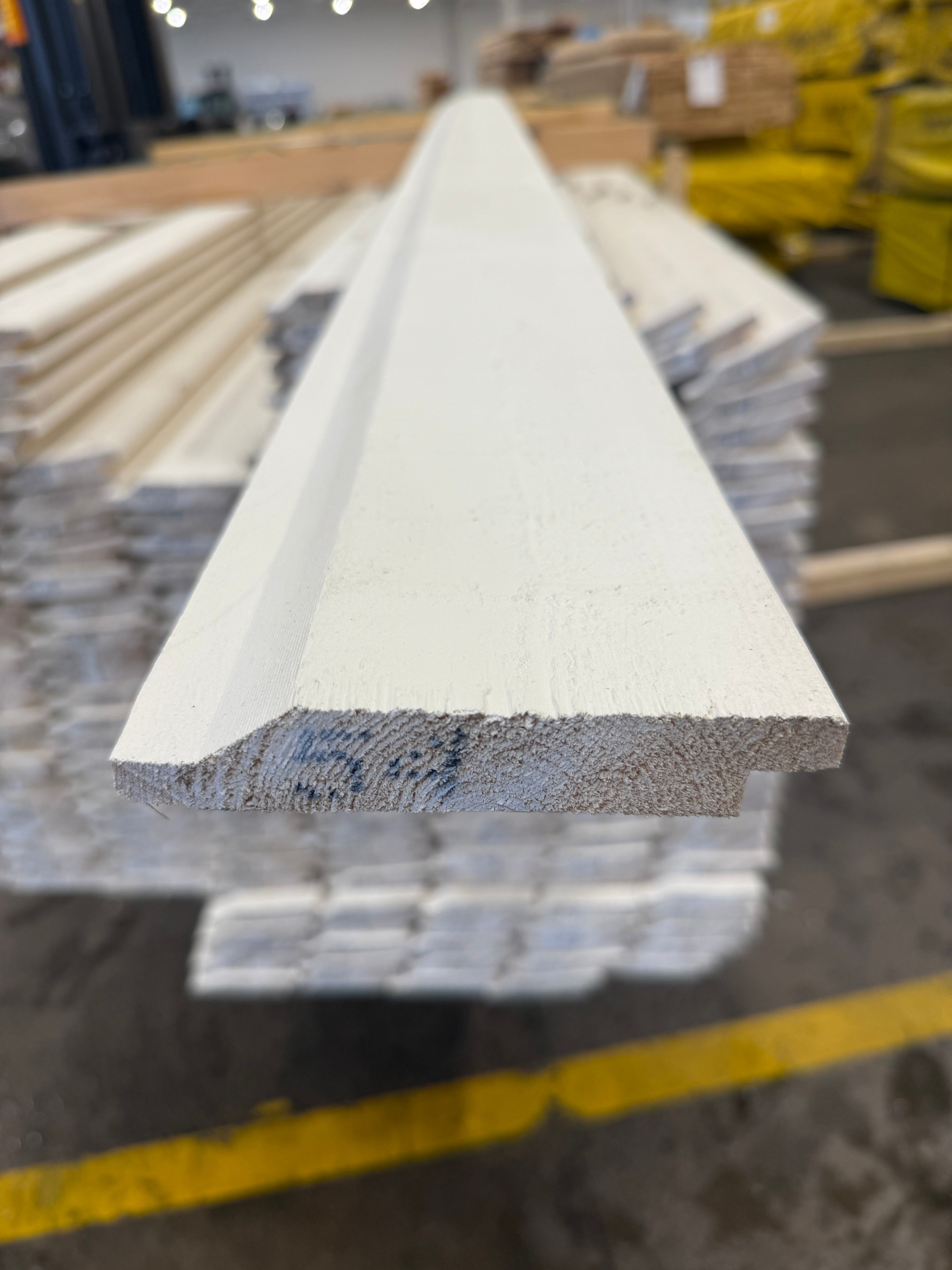 Paket Ytterpanel Enkelfas Halvspont 22x120mm – 164 st (4,80–5,40 m, gran, vitmålad)