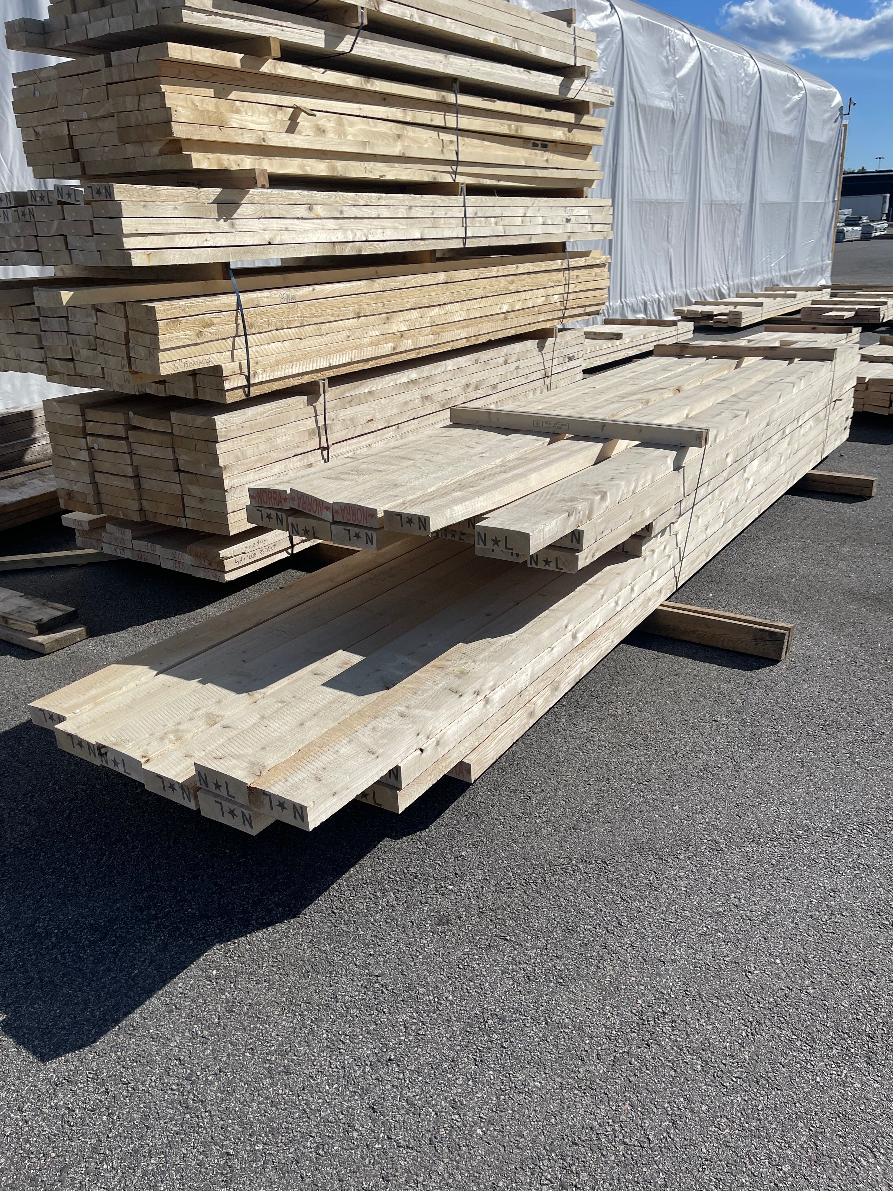 Paket Reglar Ohyvlade 63x175 mm – Blandade längder – 53 st